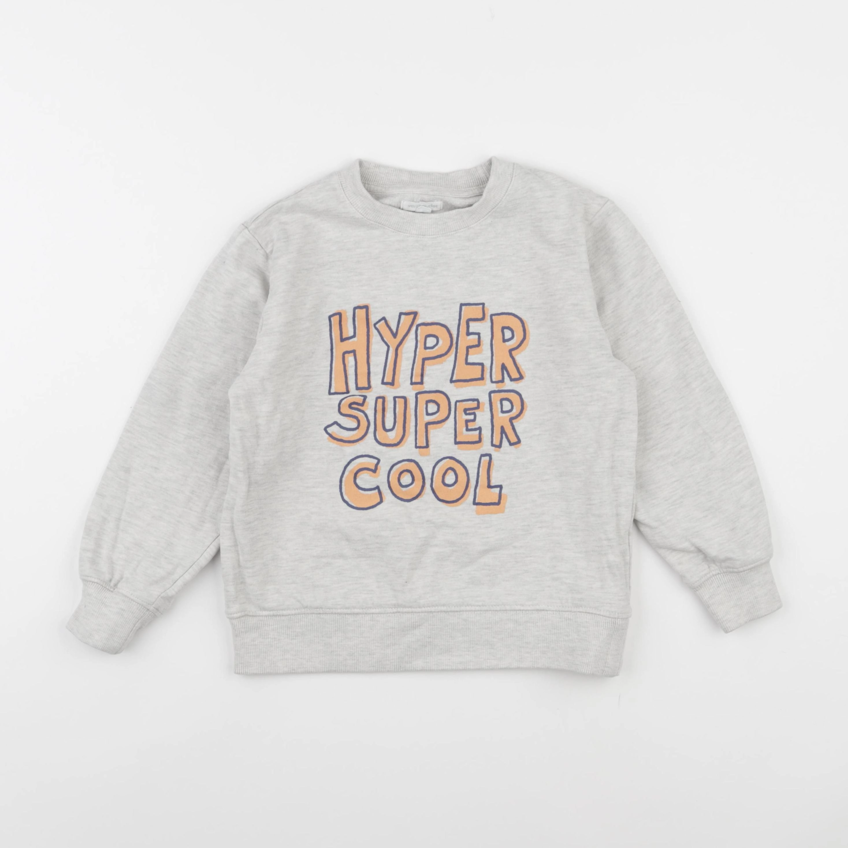 Vertbaudet - sweat gris - 8 ans
