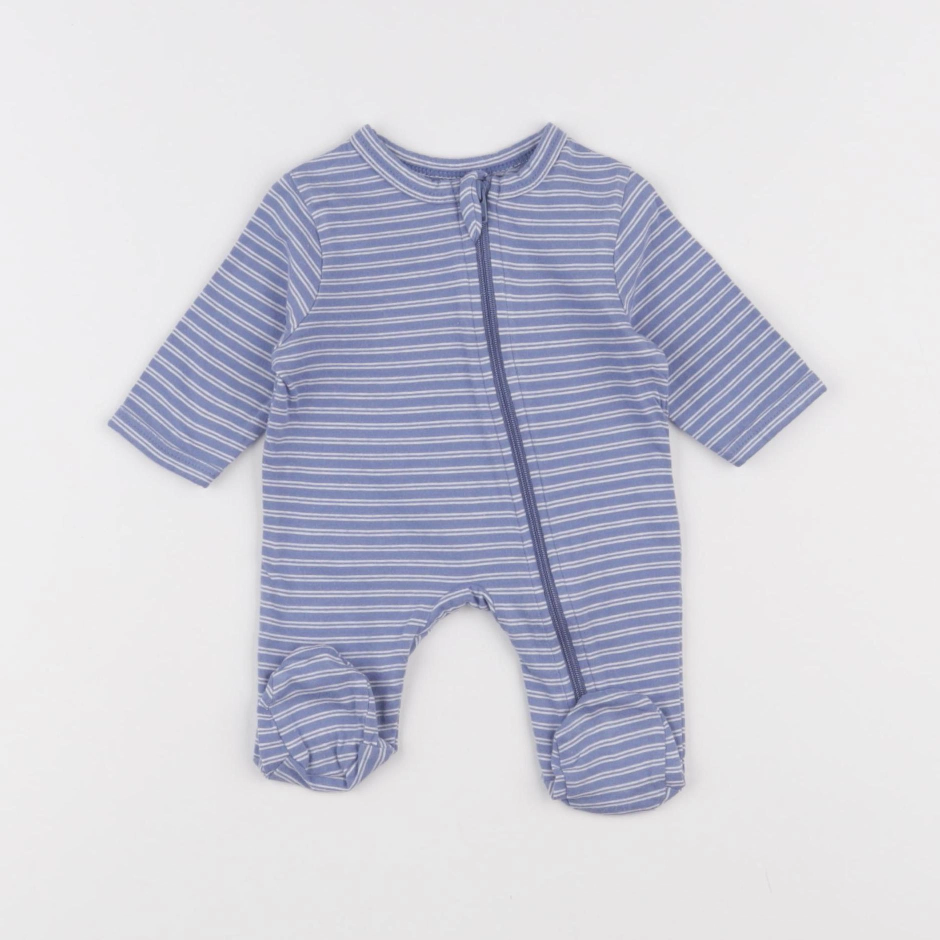 Vertbaudet - pyjama coton bleu - 0 mois