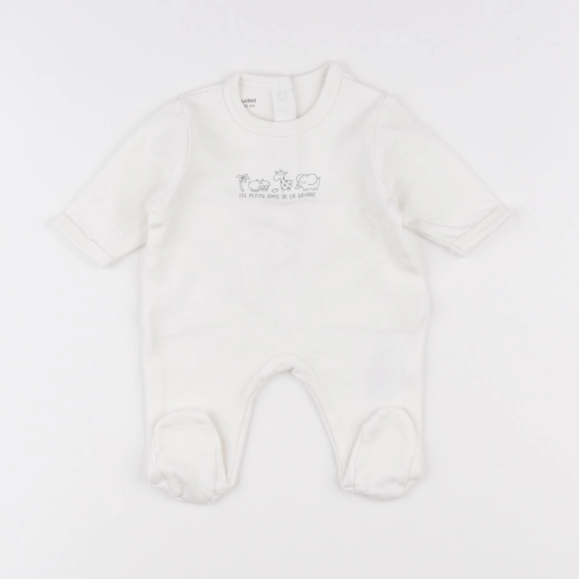 Vertbaudet - pyjama coton blanc - 0 mois