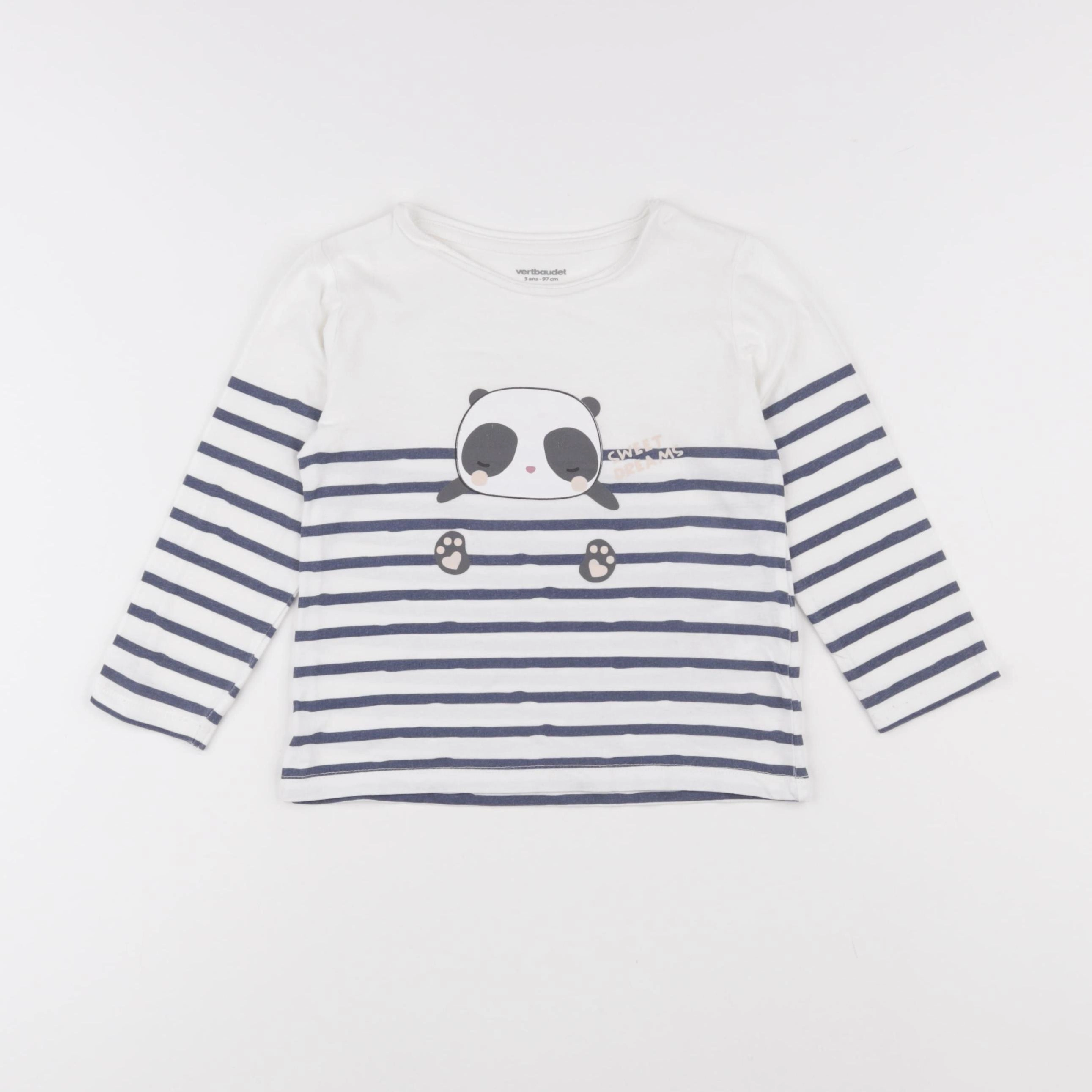 Vertbaudet - tee-shirt blanc - 3 ans