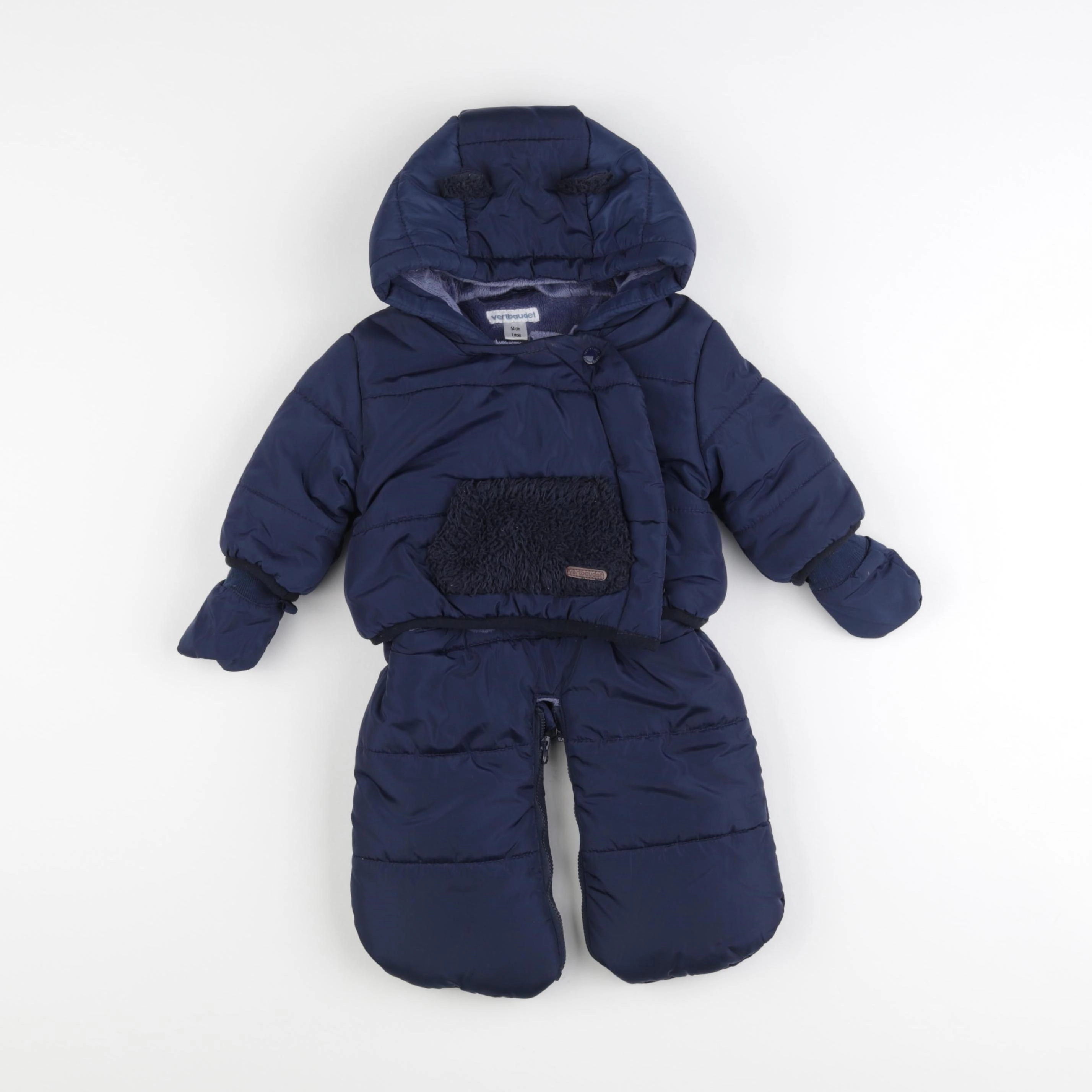 Vertbaudet - combi-pilote bleu - 1 mois