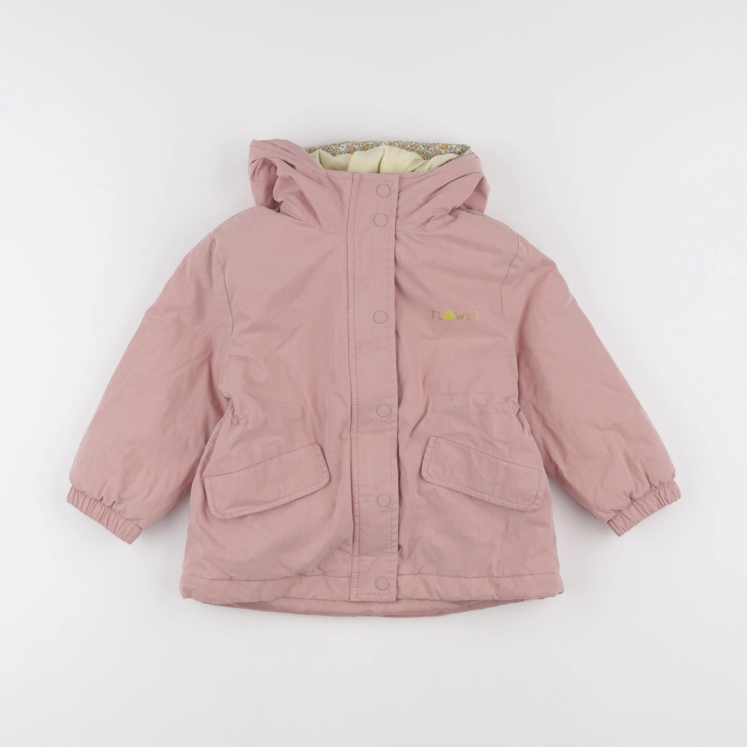 Vertbaudet - manteau doublure amovible rose - 3 ans