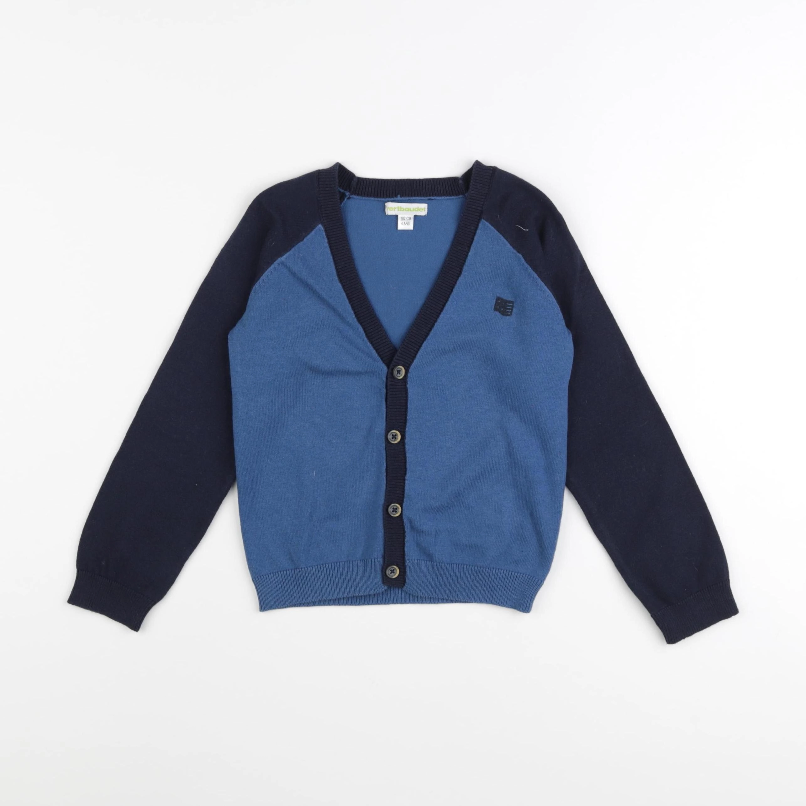 Vertbaudet - gilet bleu - 4 ans