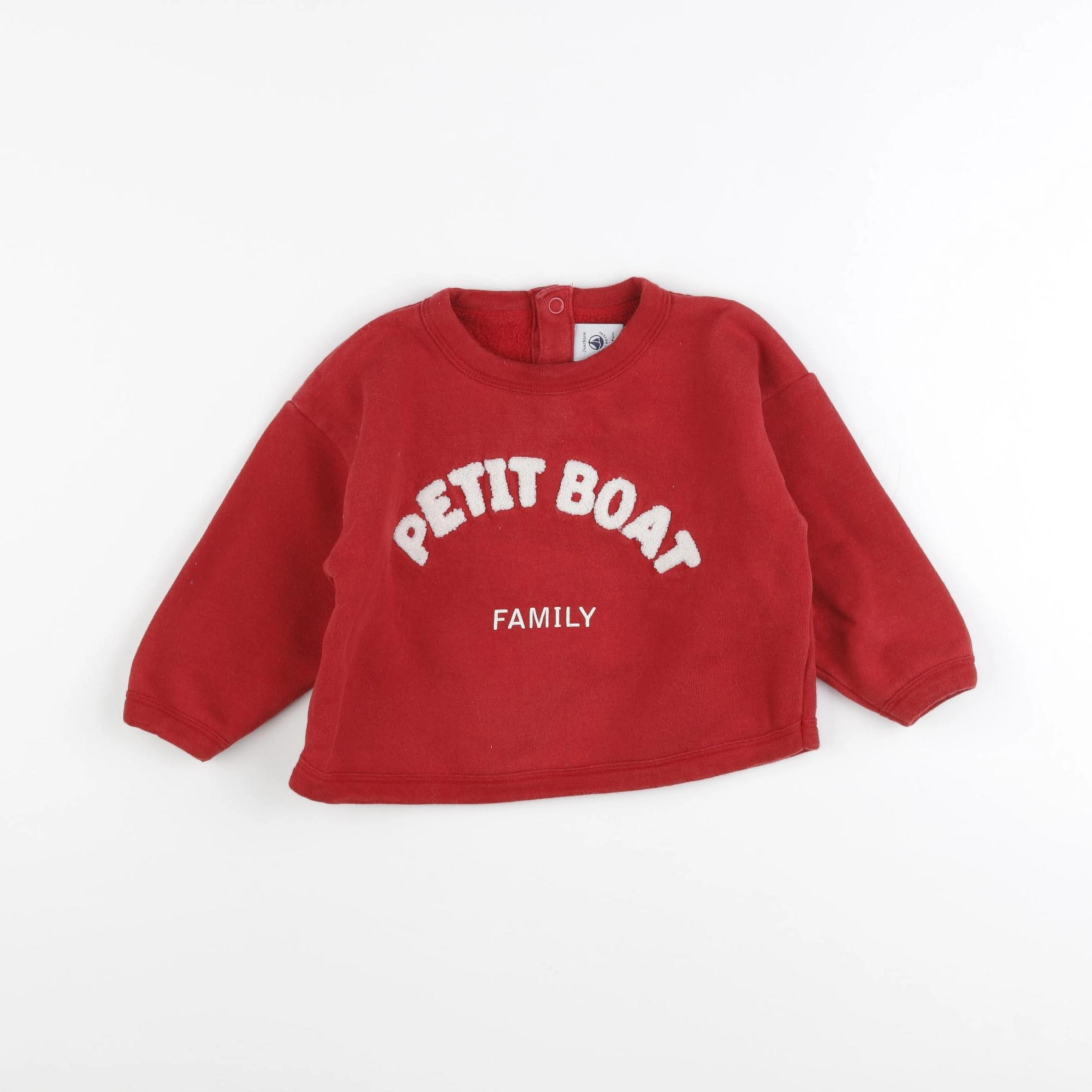 Petit Bateau - sweat rouge - 24 mois