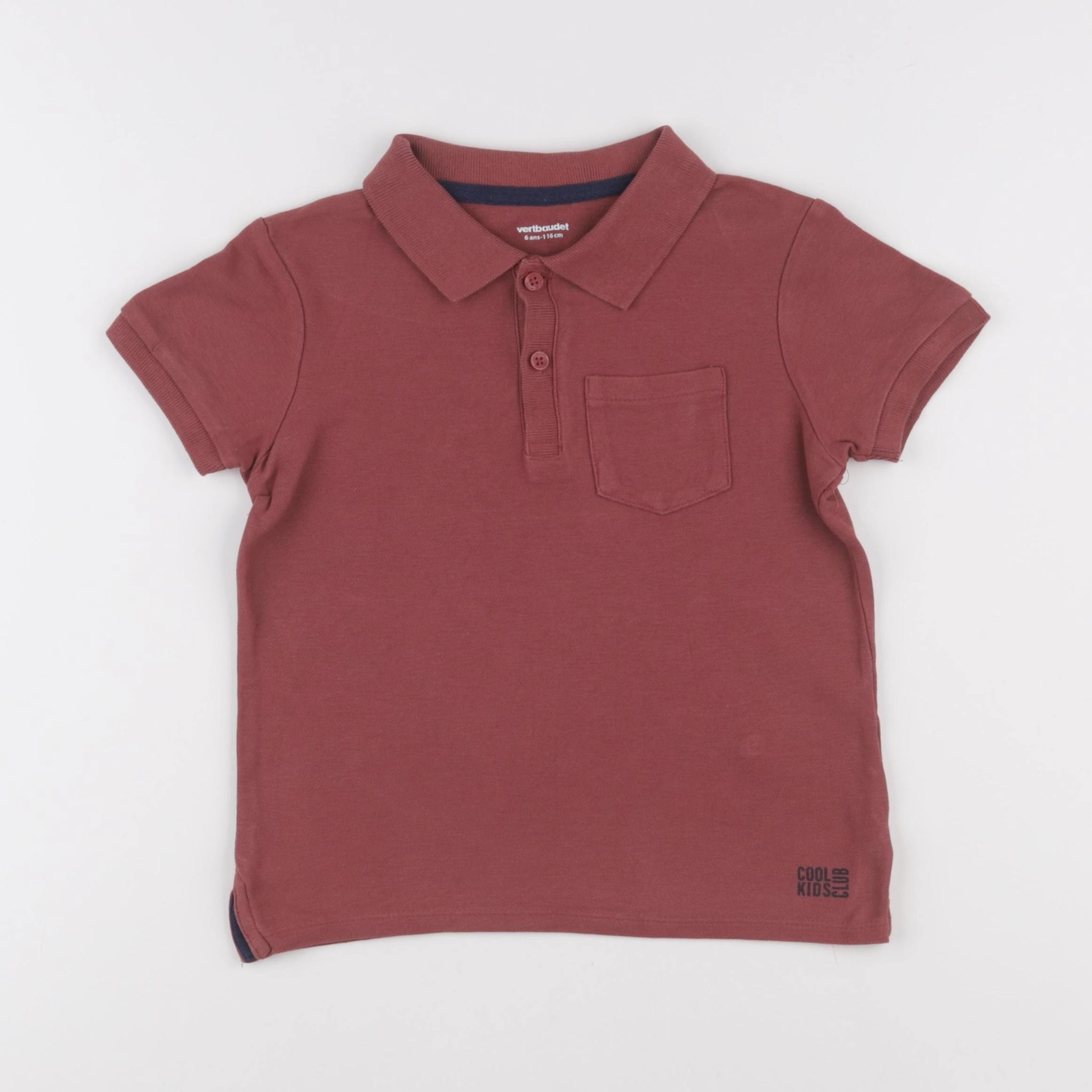 Vertbaudet - polo rose - 6 ans