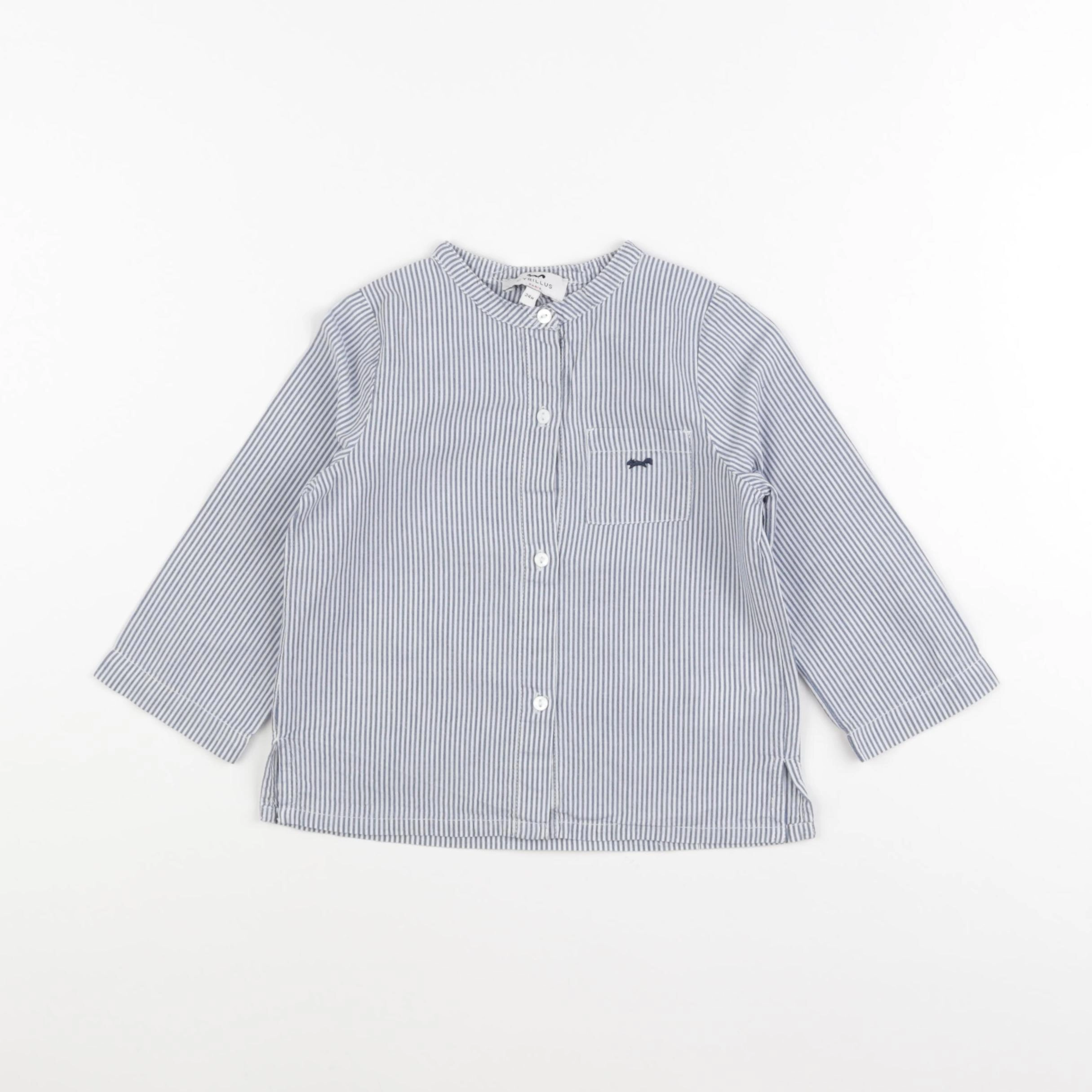 Cyrillus - chemise bleu - 24 mois
