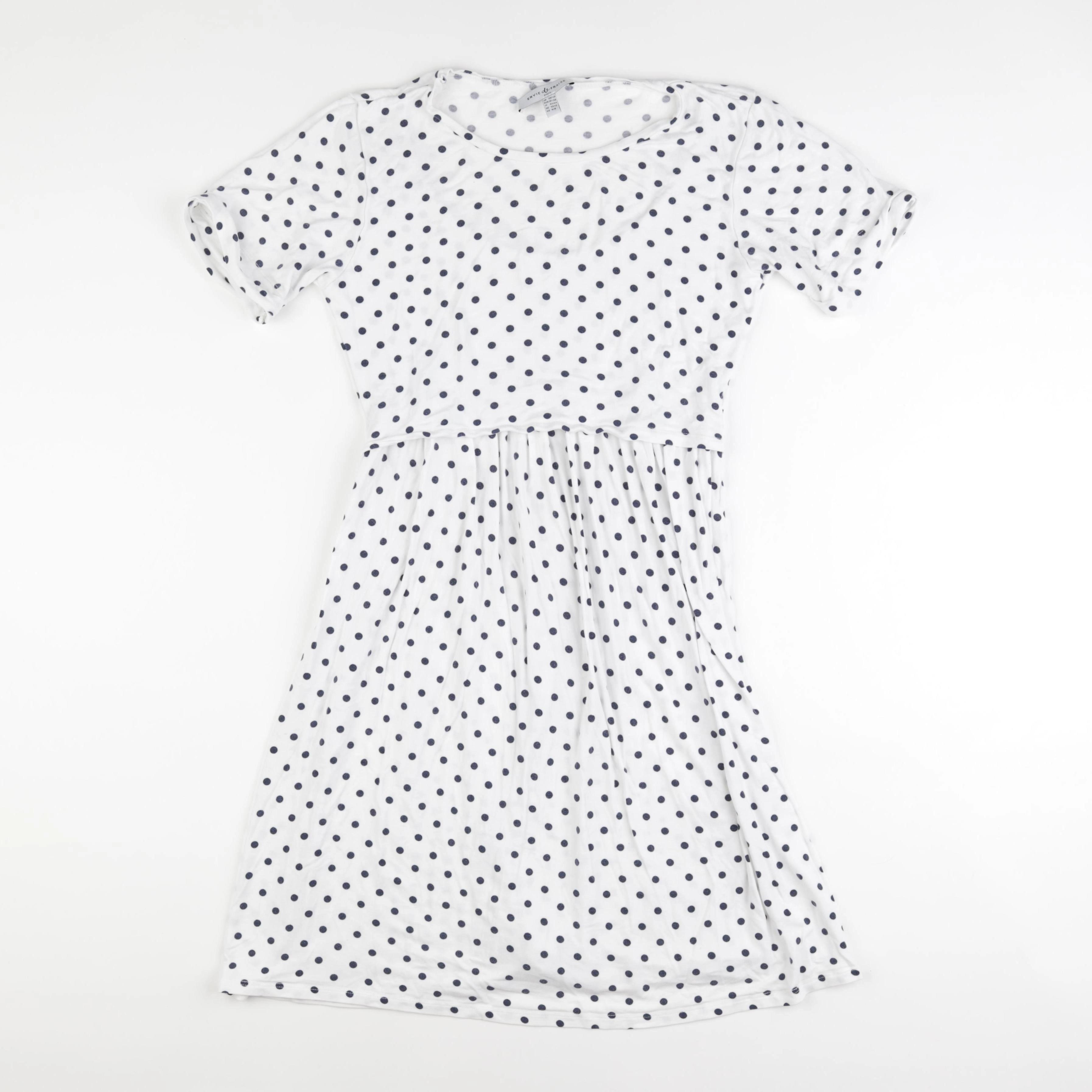 Envie de fraise - robe grossesse, allaitement blanc, bleu - 38 à 40
