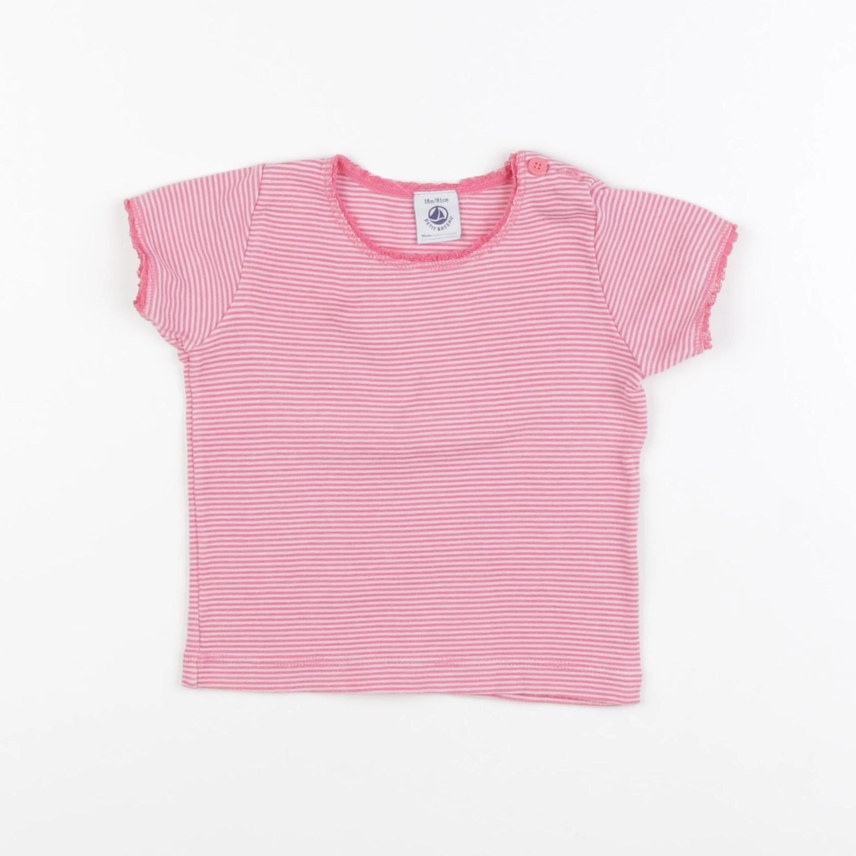 Petit Bateau - maillot de corps rose - 18 mois