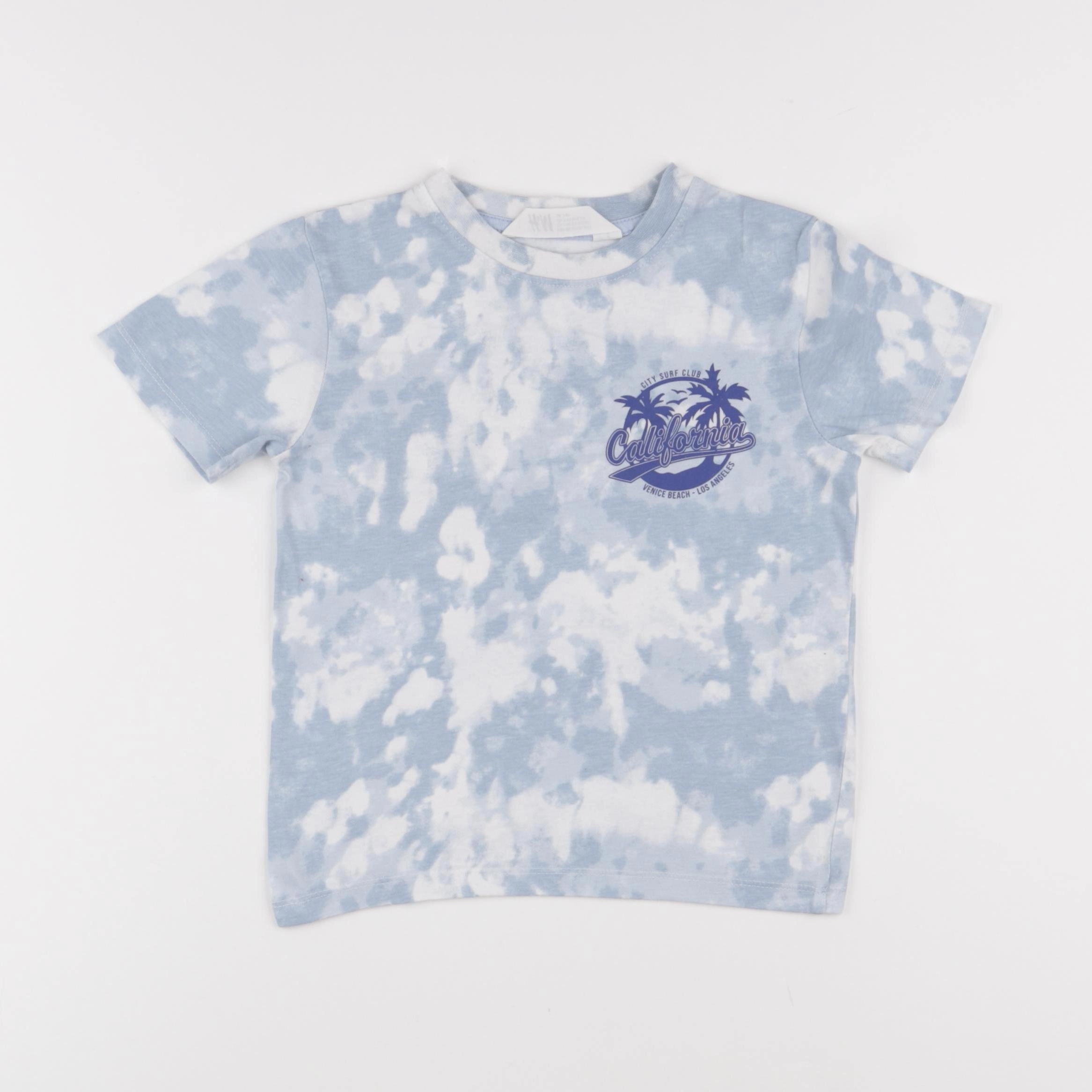 H&M - tee-shirt bleu - 2/4 ans