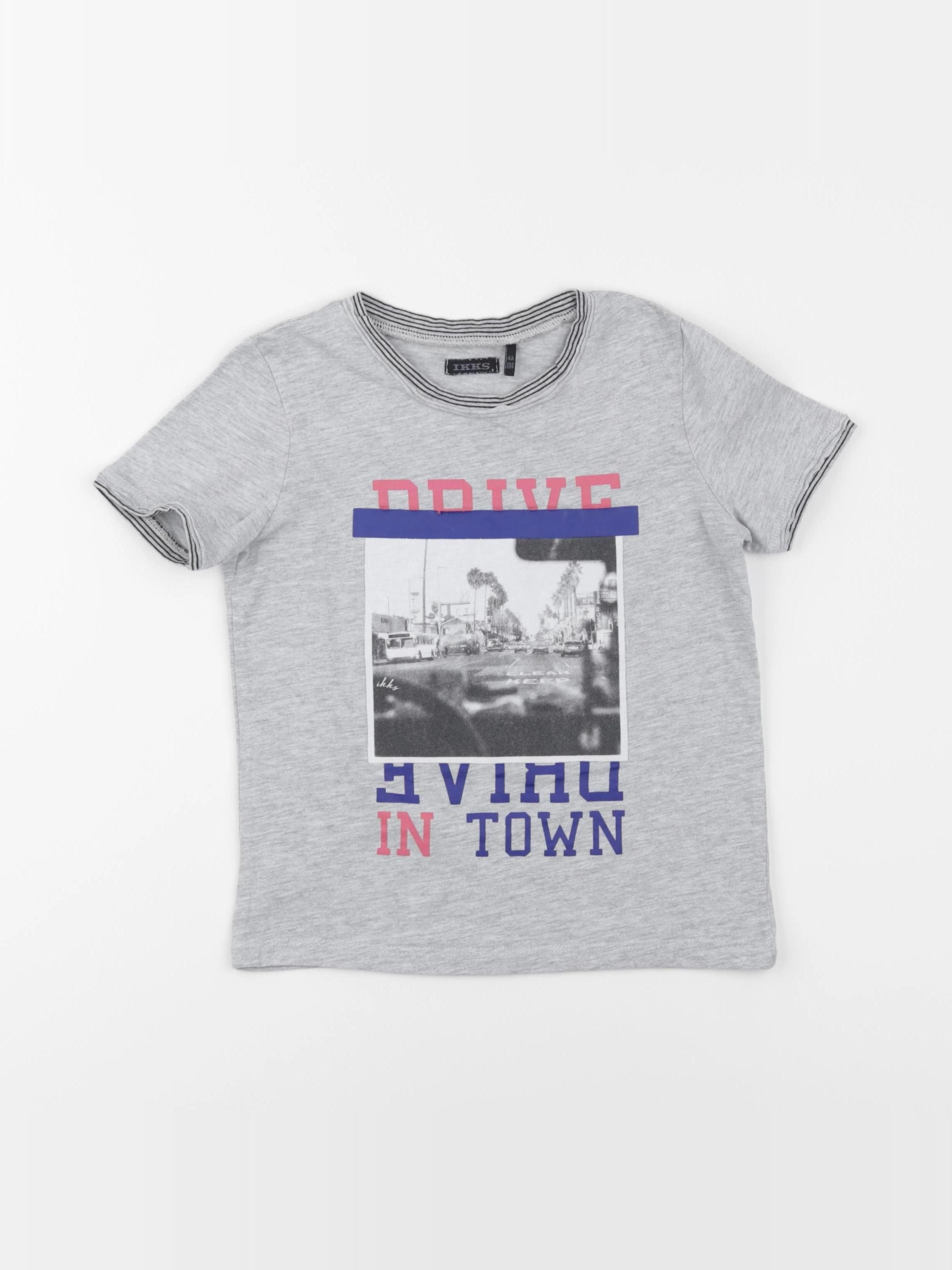 IKKS - tee-shirt gris - 4 ans