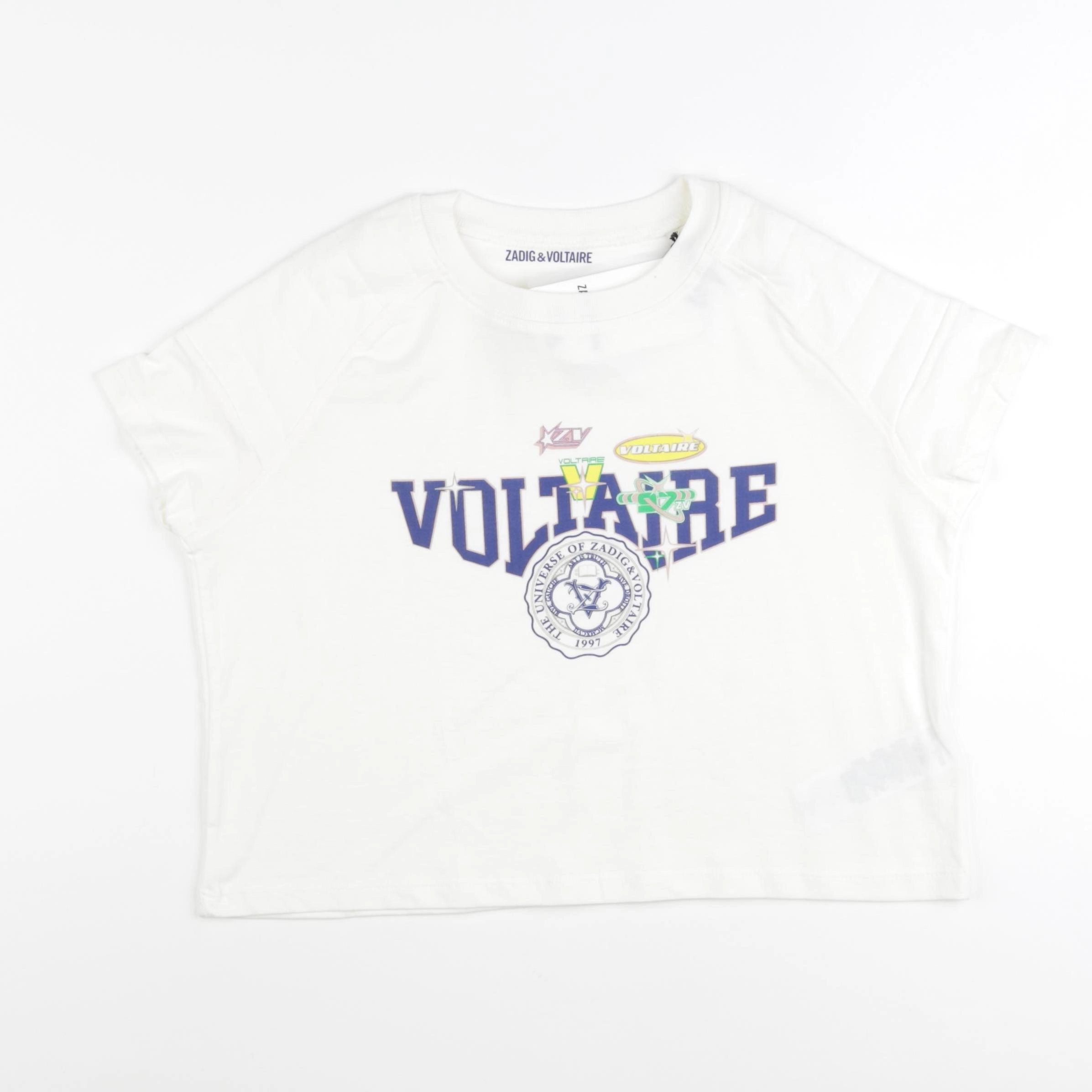 Zadig & Voltaire - tee-shirt blanc - 12 ans