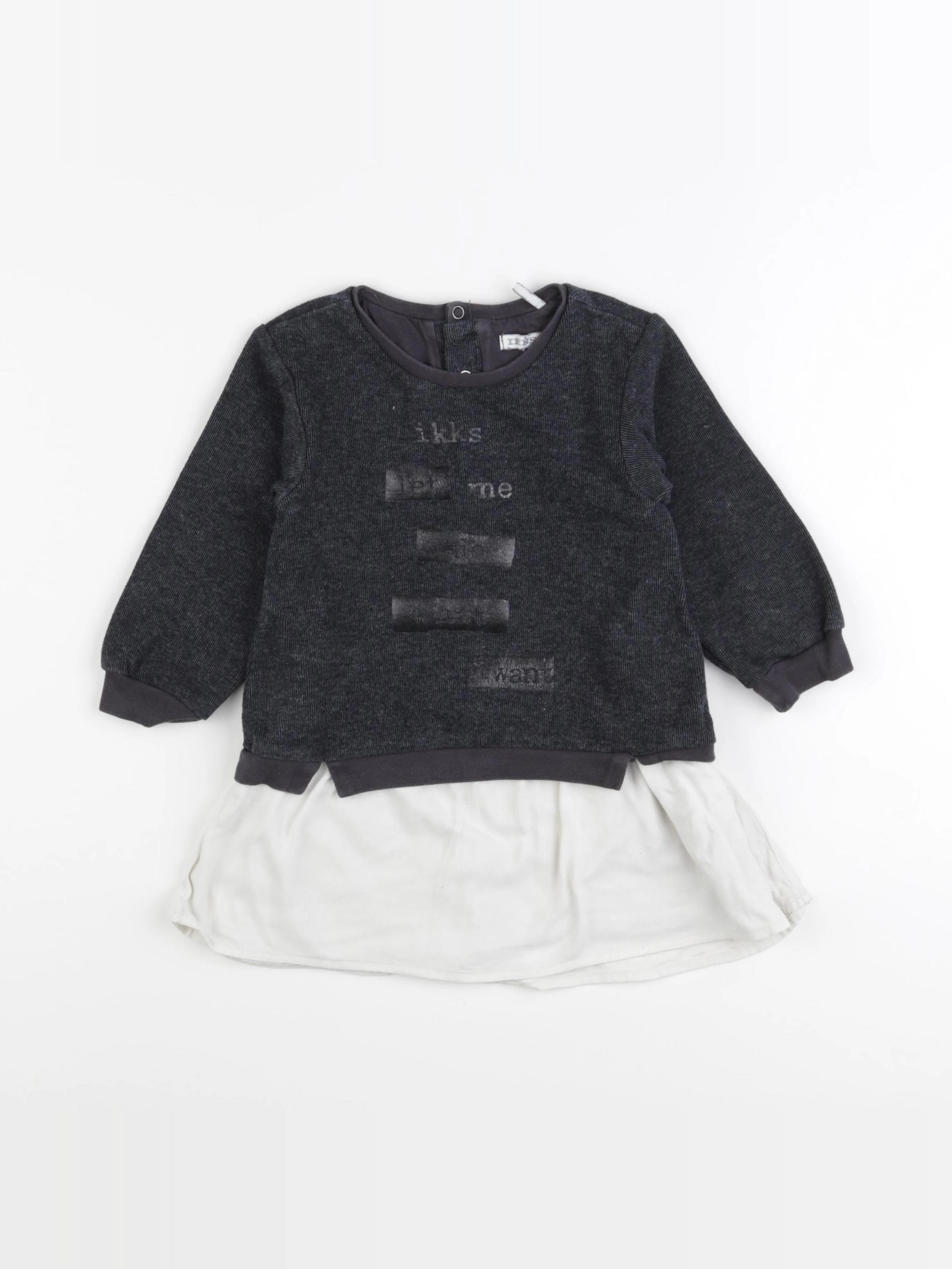 IKKS - robe gris - 2 ans