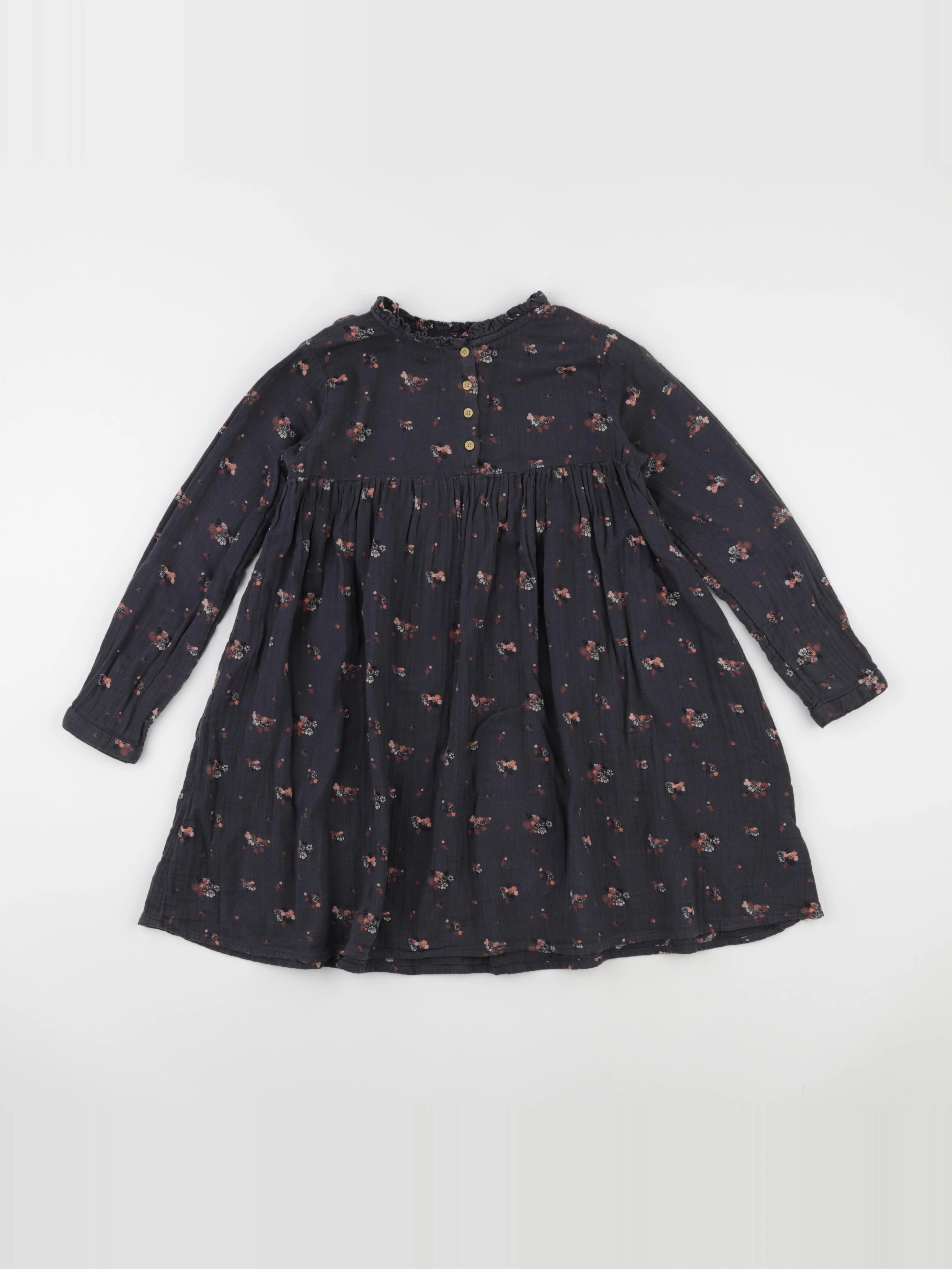 Vertbaudet - robe gris - 7 ans