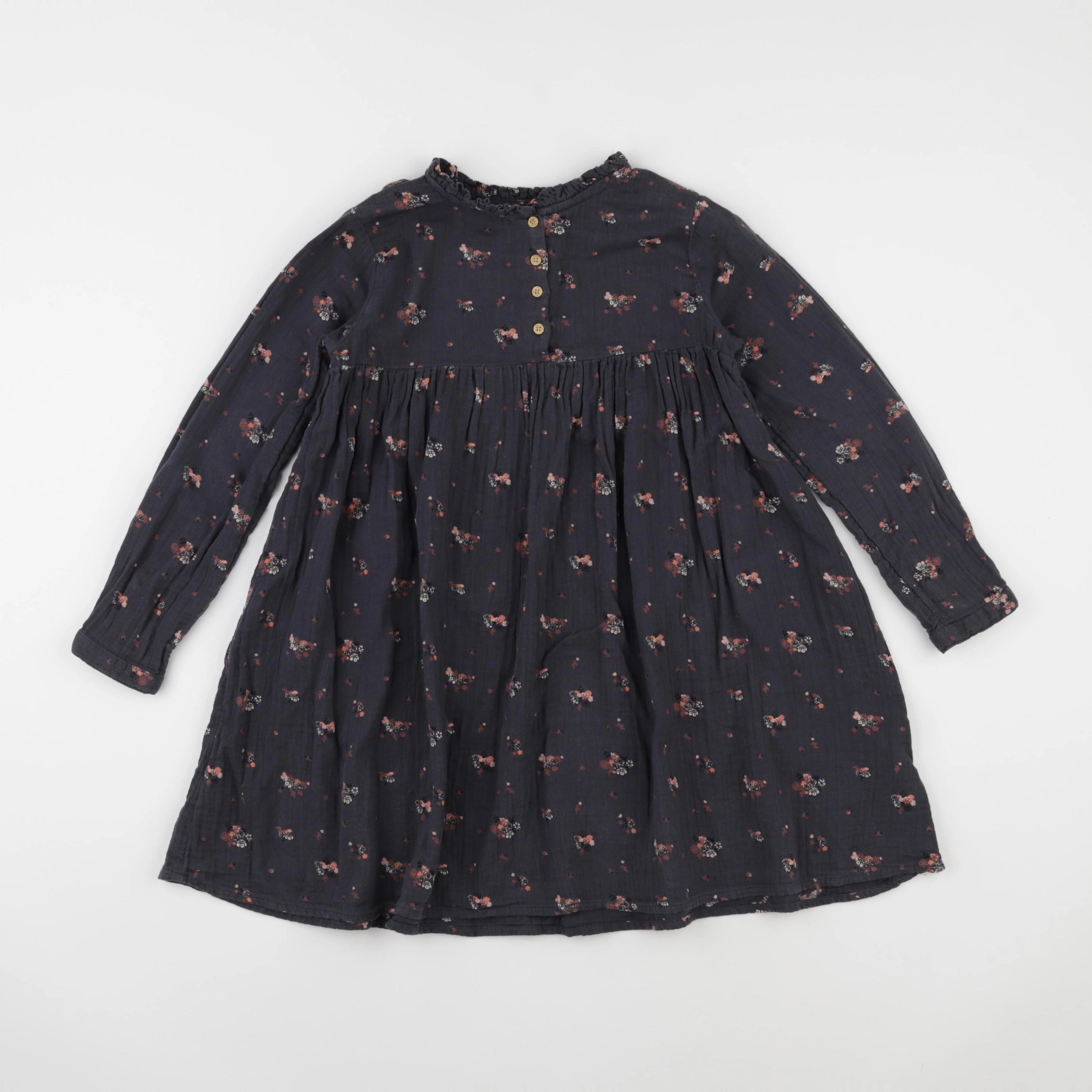 Vertbaudet - robe gris - 7 ans
