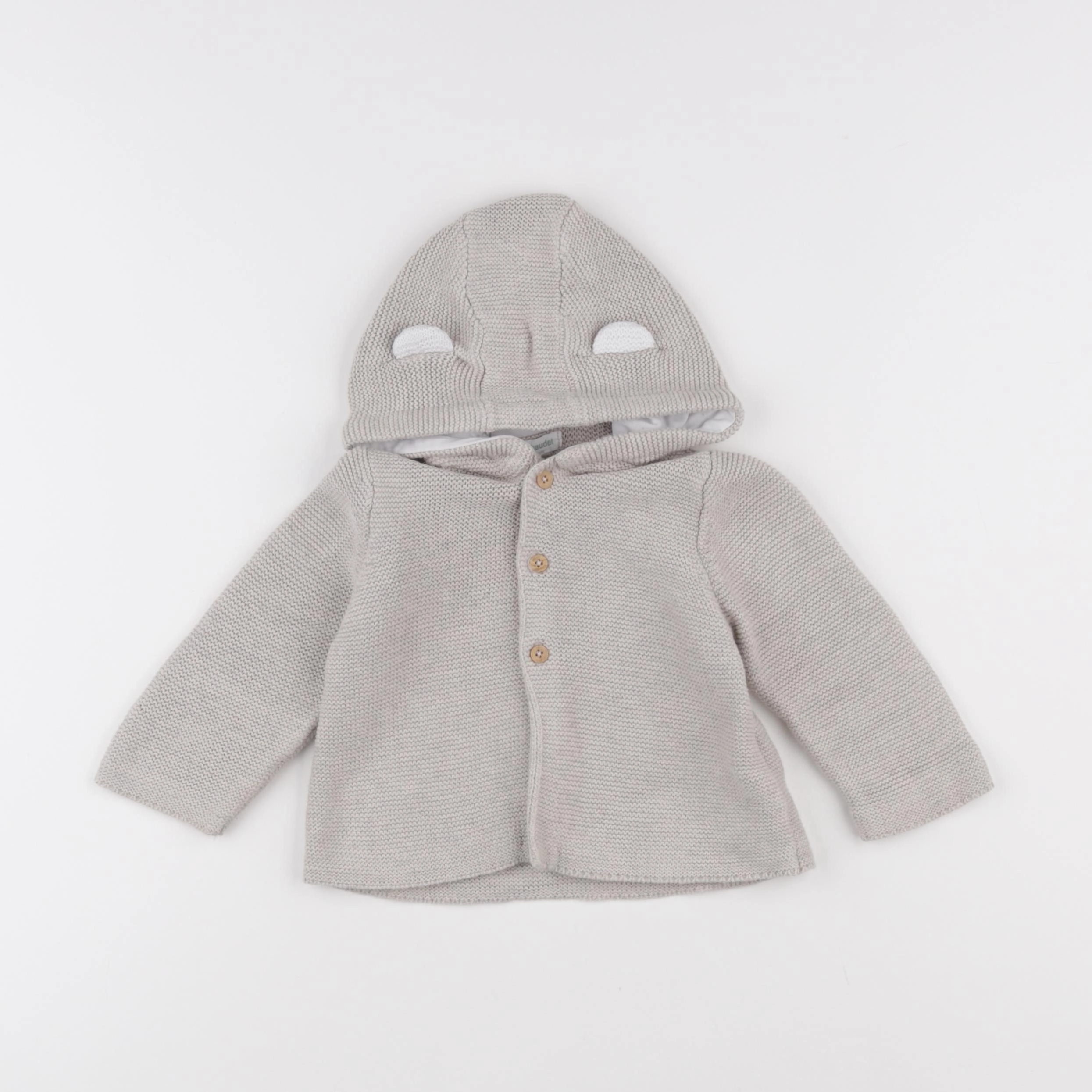 Vertbaudet - gilet beige - 12 mois