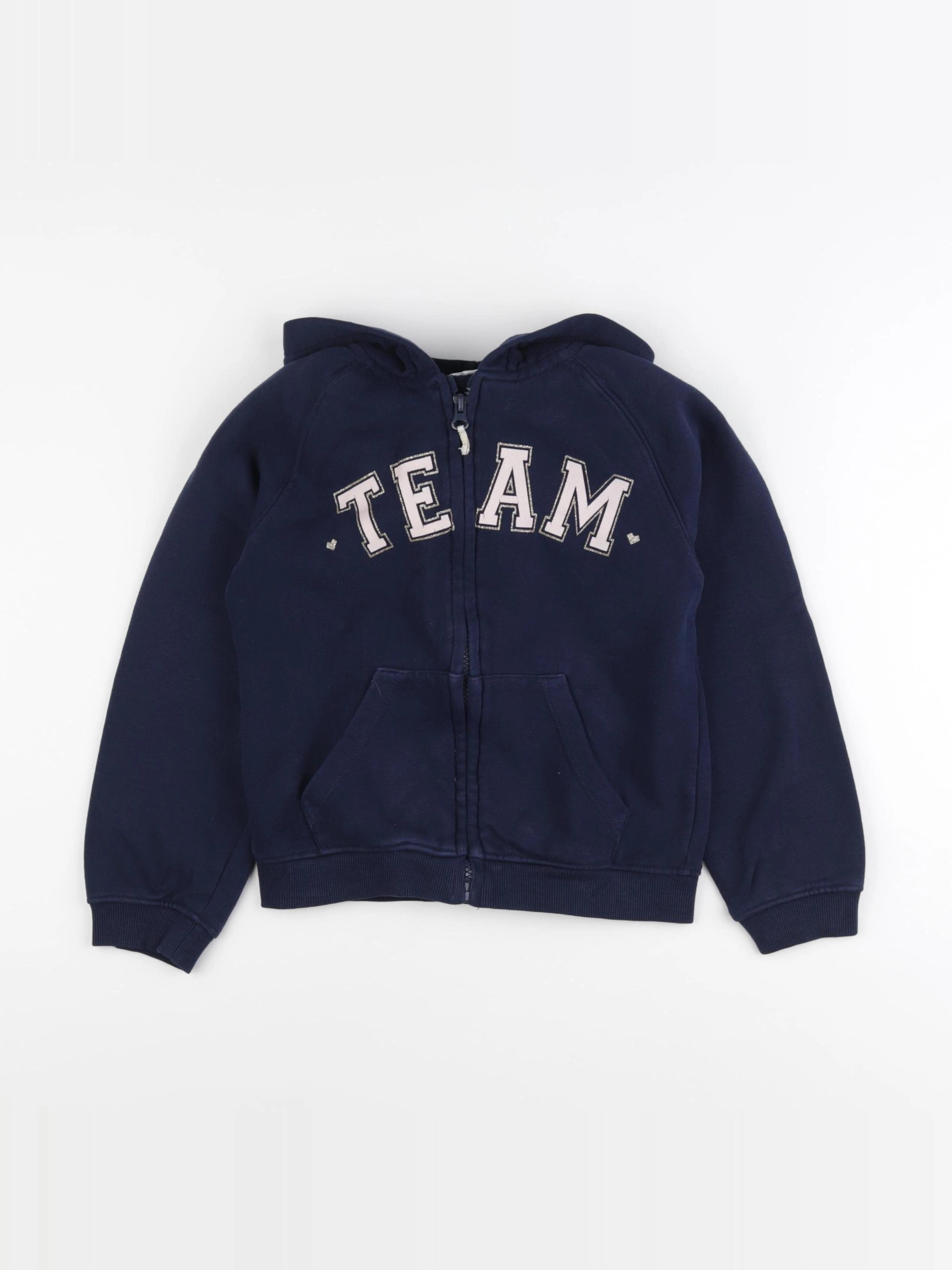 Vertbaudet - sweat bleu - 6 ans