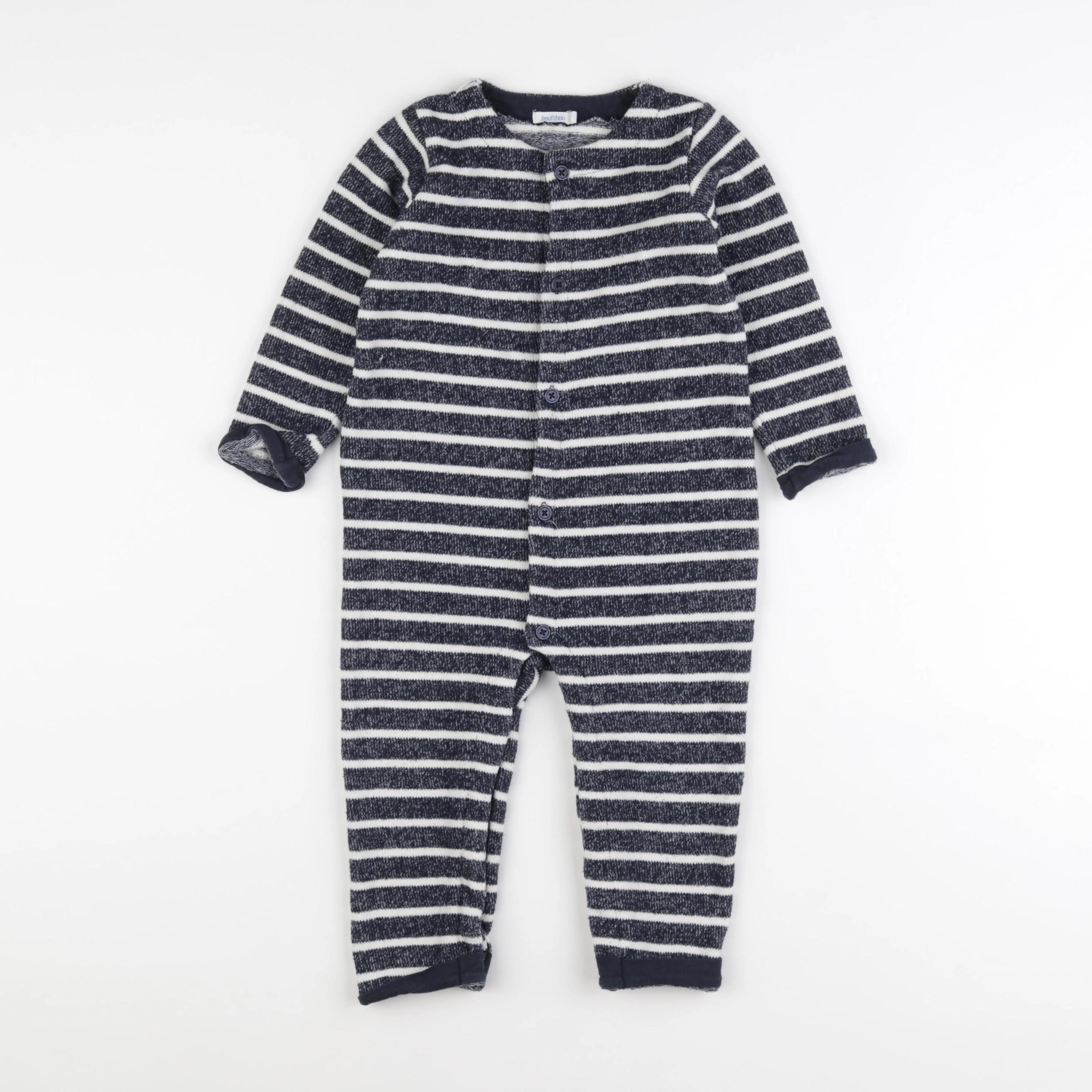 Boutchou - combinaison bleu, blanc - 18 mois