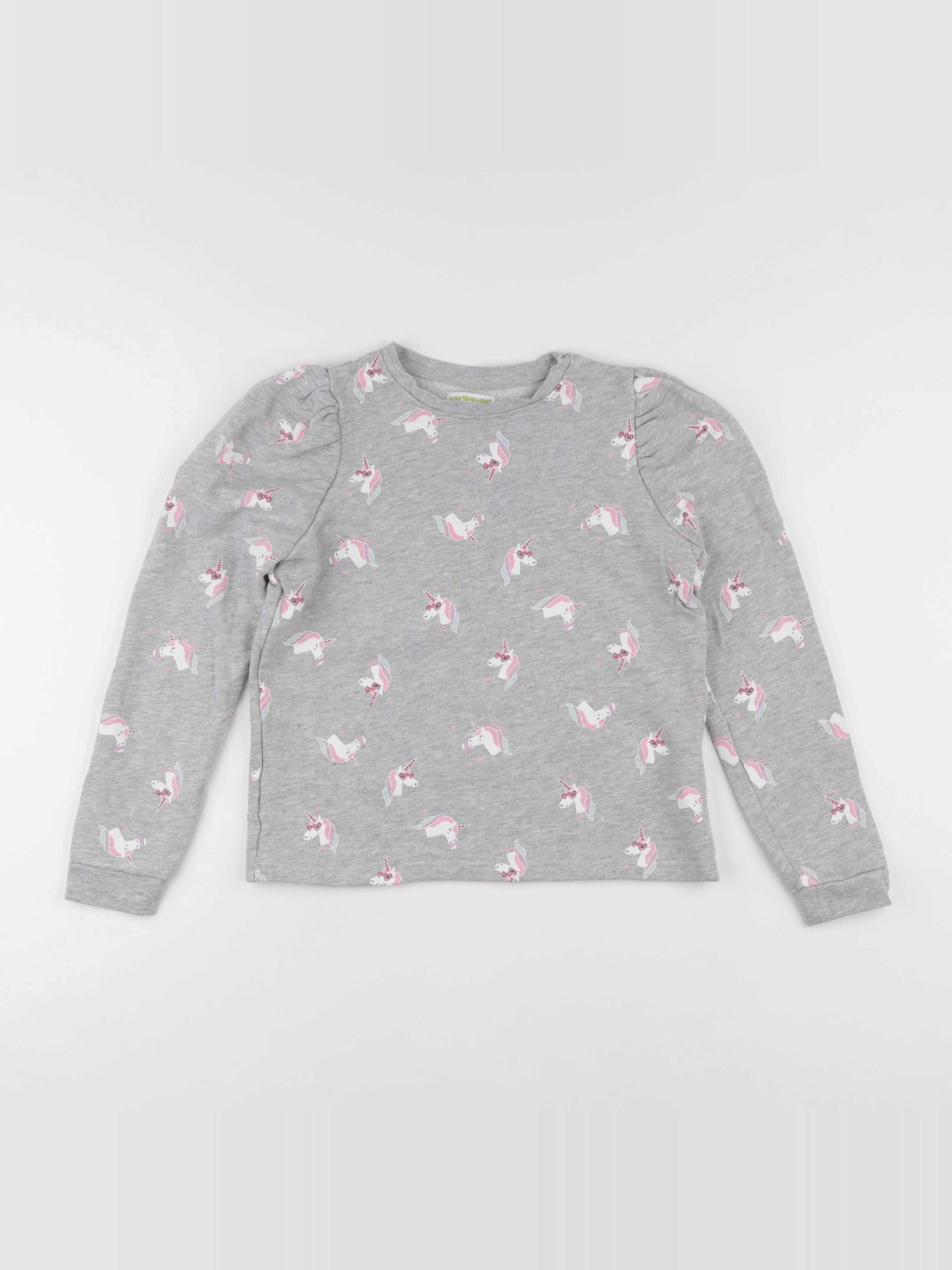 Vertbaudet - sweat gris - 10 ans
