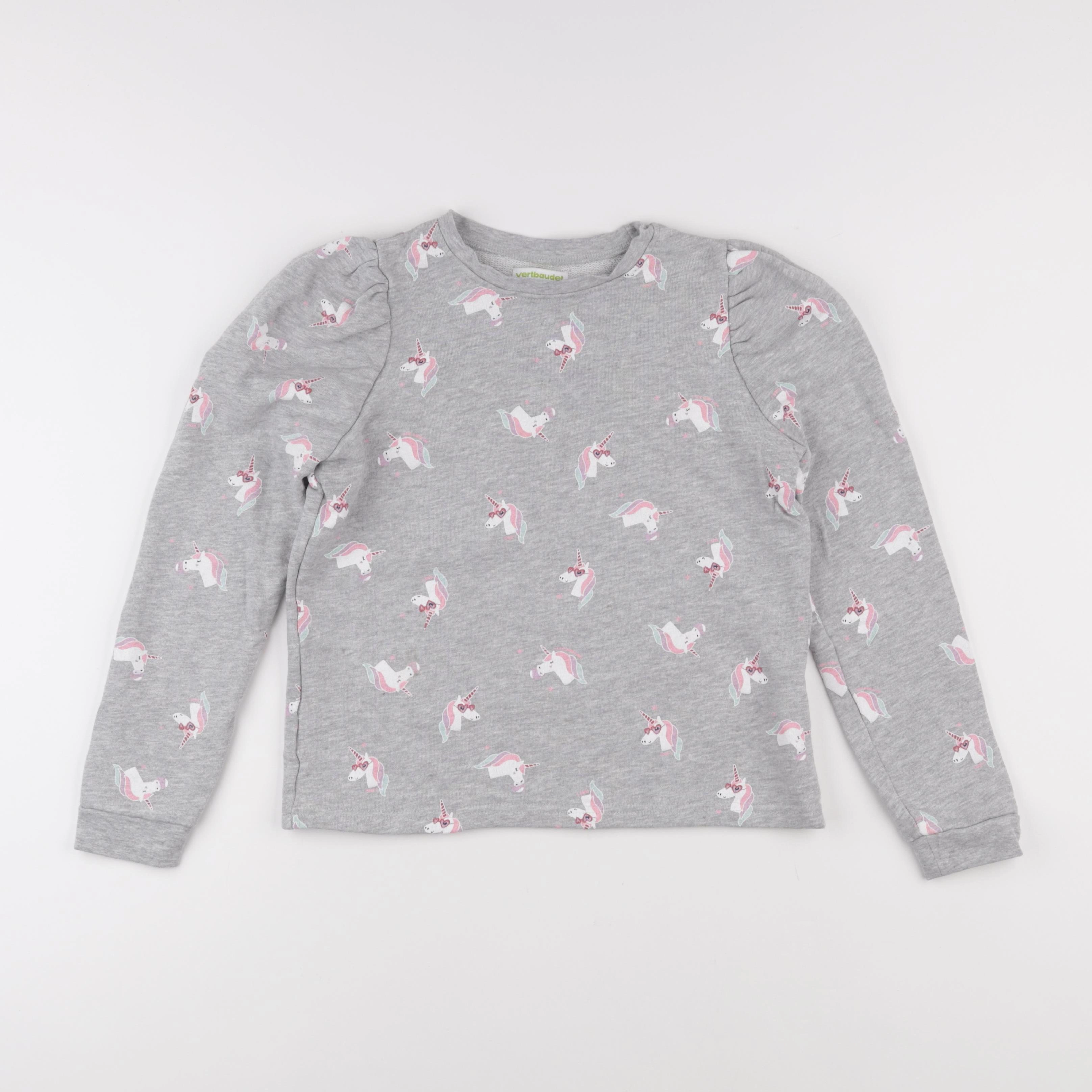 Vertbaudet - sweat gris - 10 ans