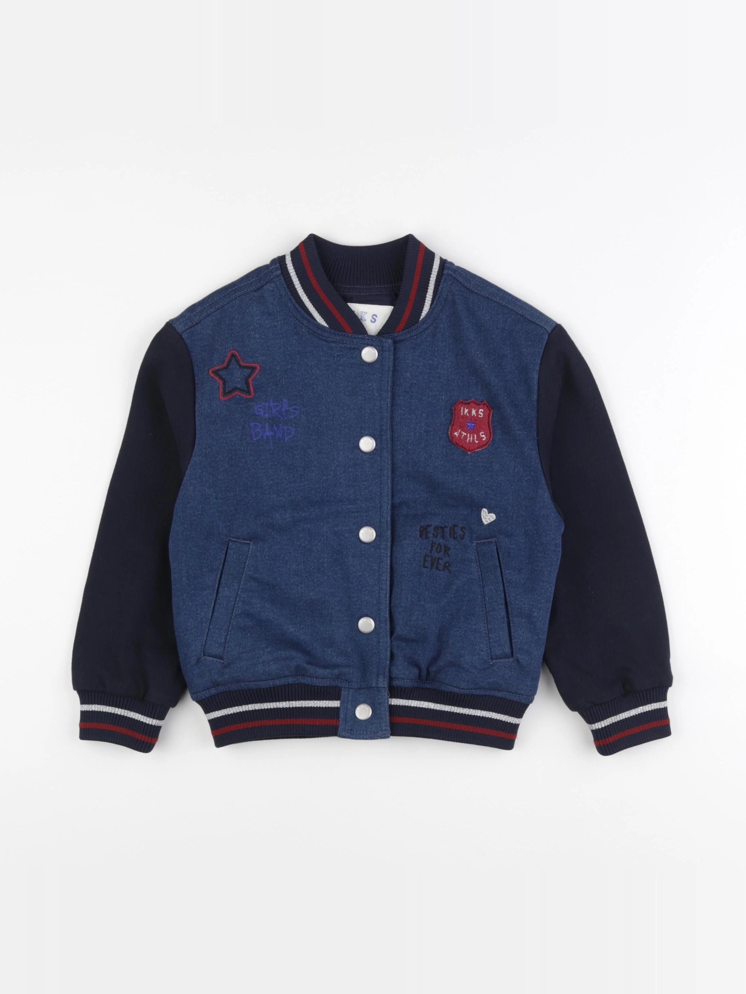 IKKS - veste réversible bleu - 6 ans