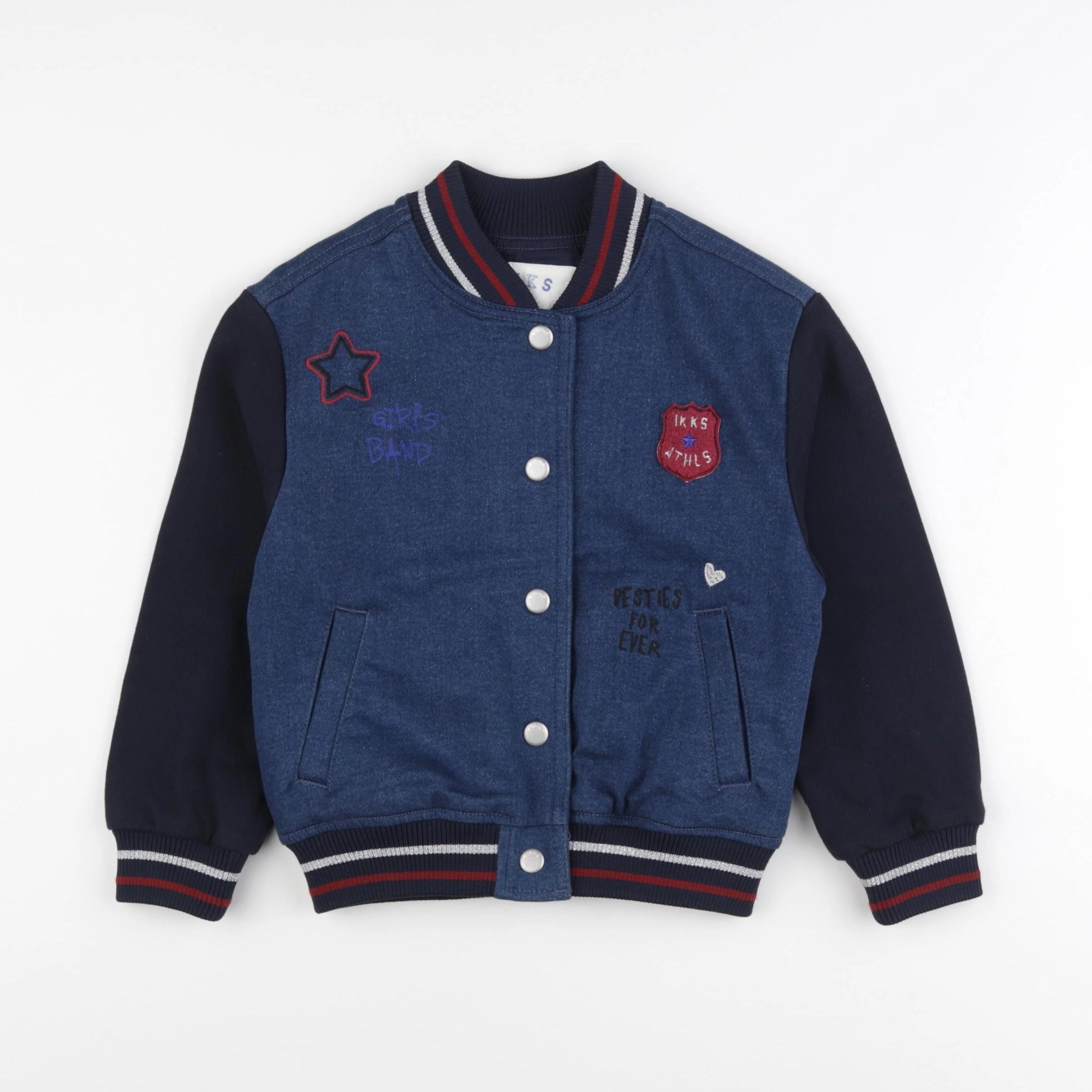 IKKS - veste réversible bleu - 6 ans
