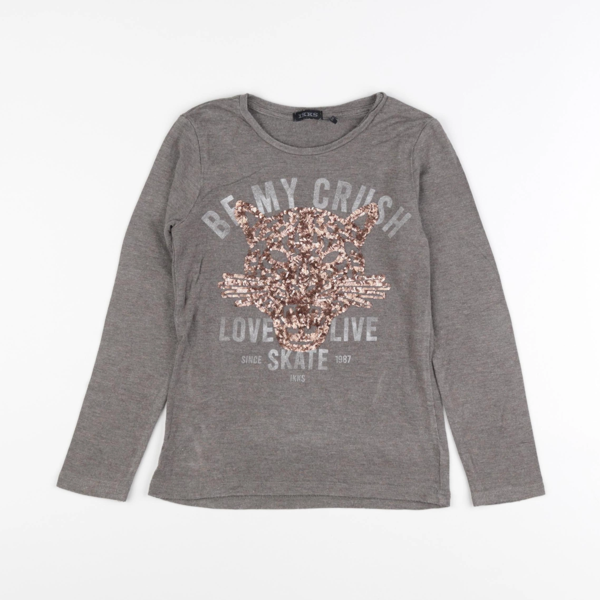 IKKS - tee-shirt marron, bronze - 6 ans