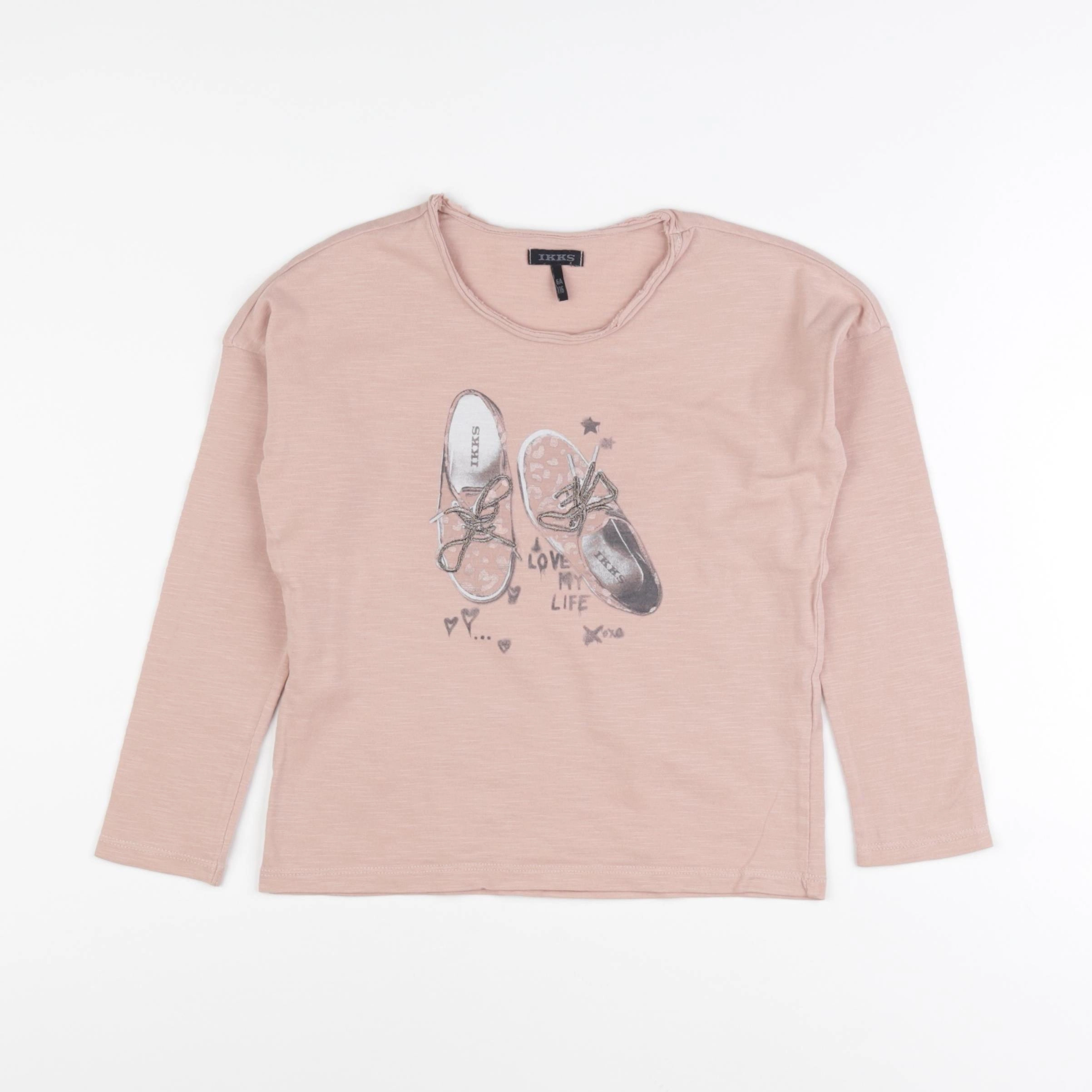 IKKS - tee-shirt rose - 6 ans