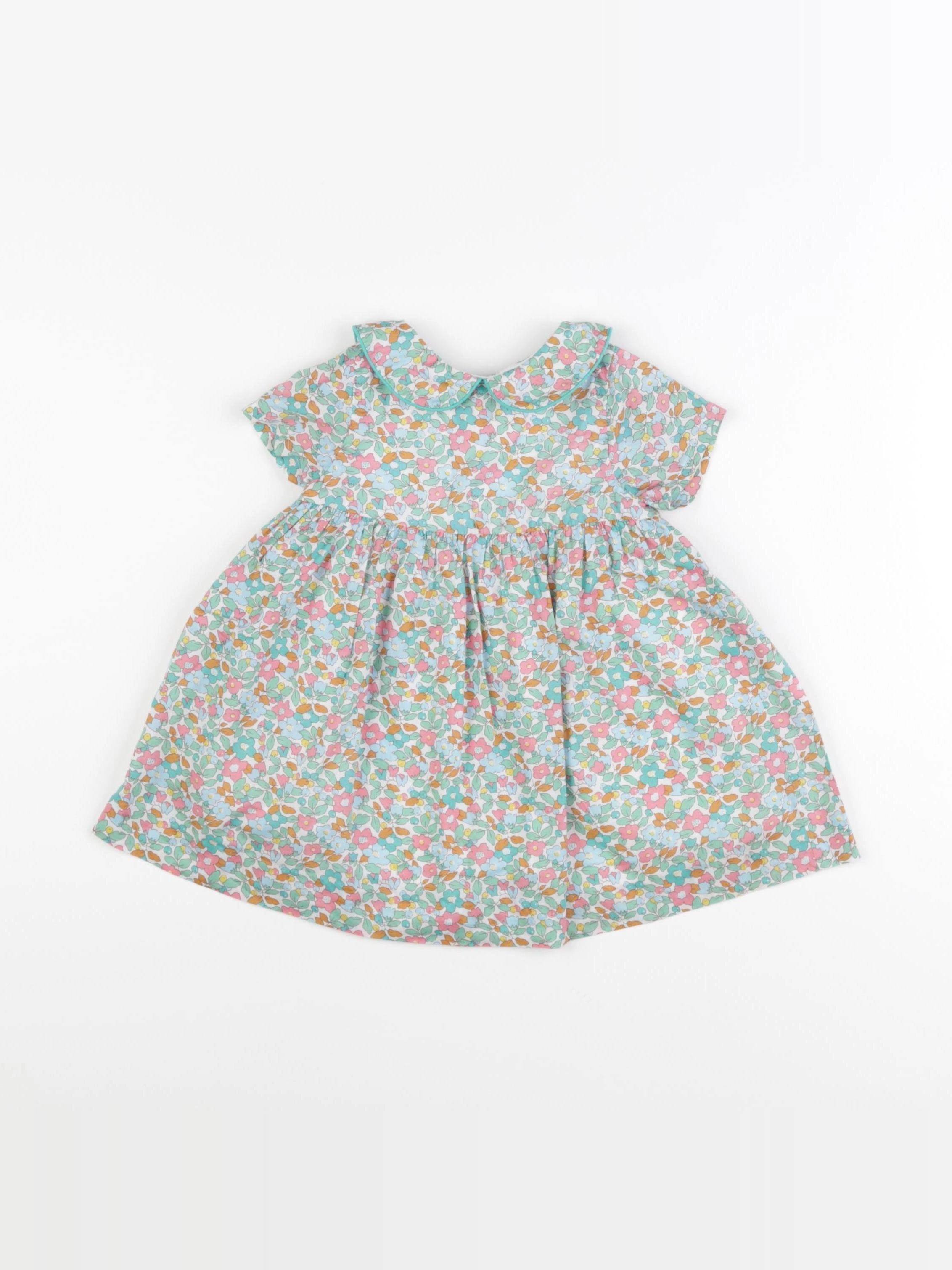 Jacadi - robe liberty vert - 12 mois
