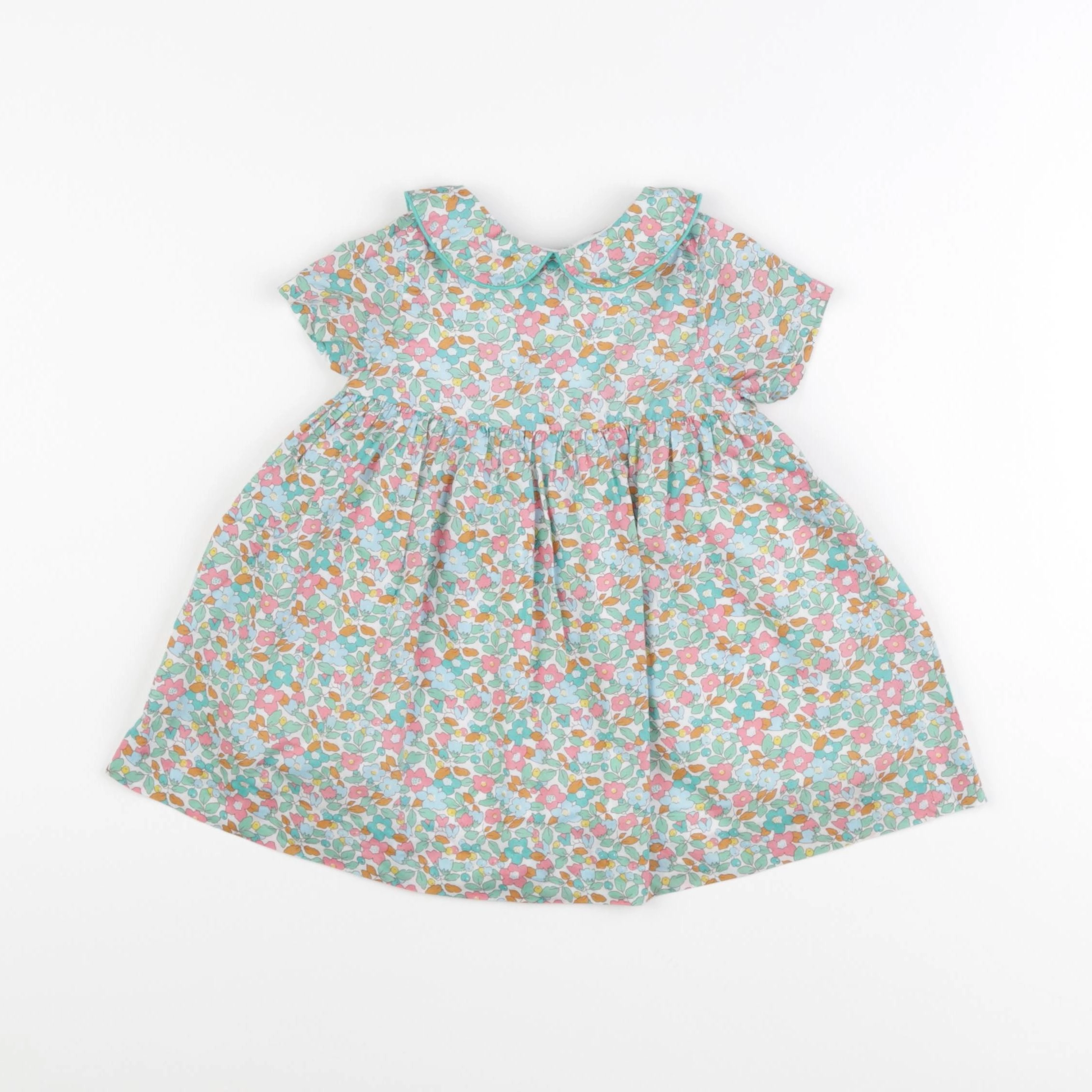 Jacadi - robe liberty vert - 12 mois