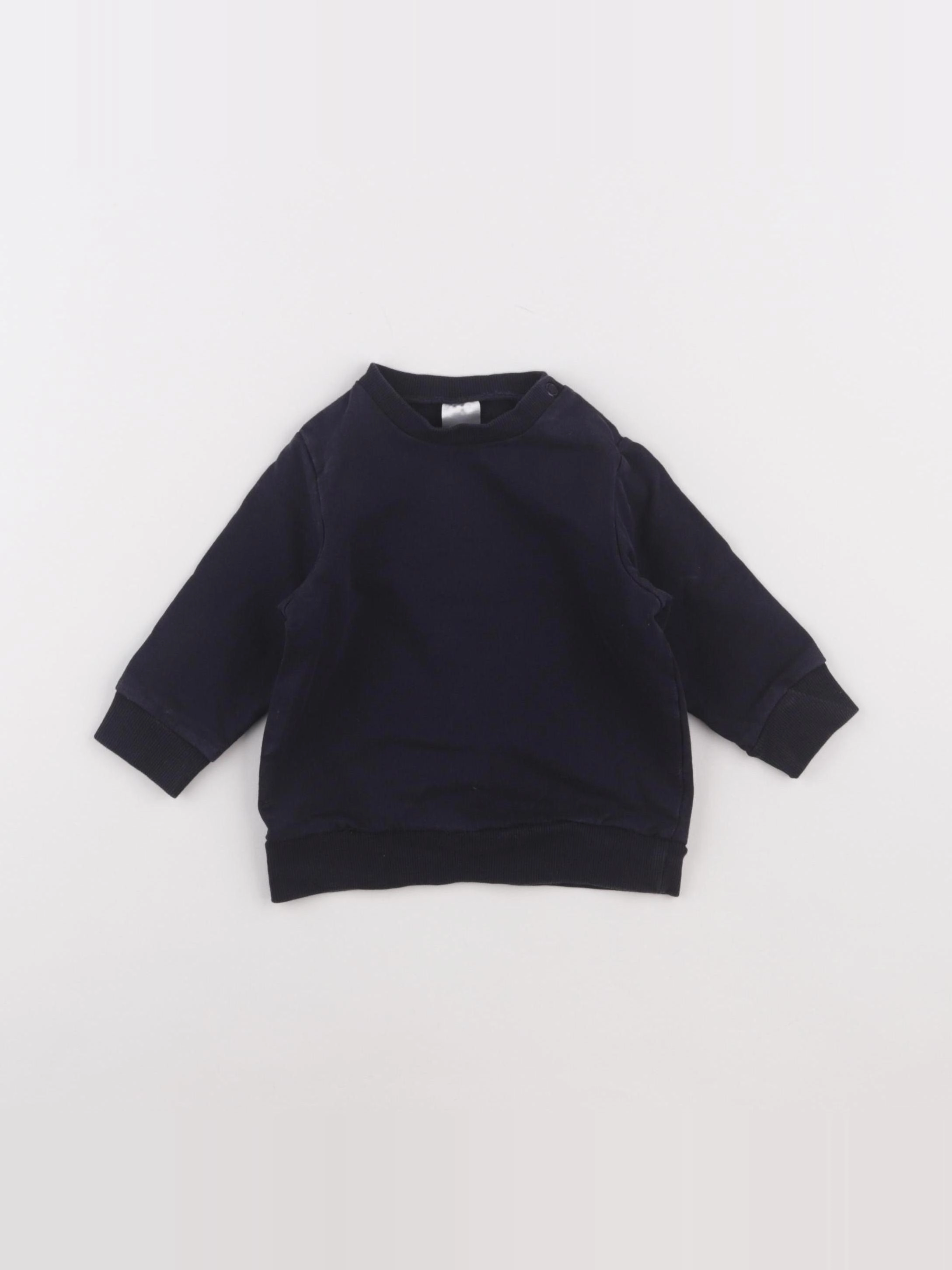 H&M - sweat noir - 6 mois