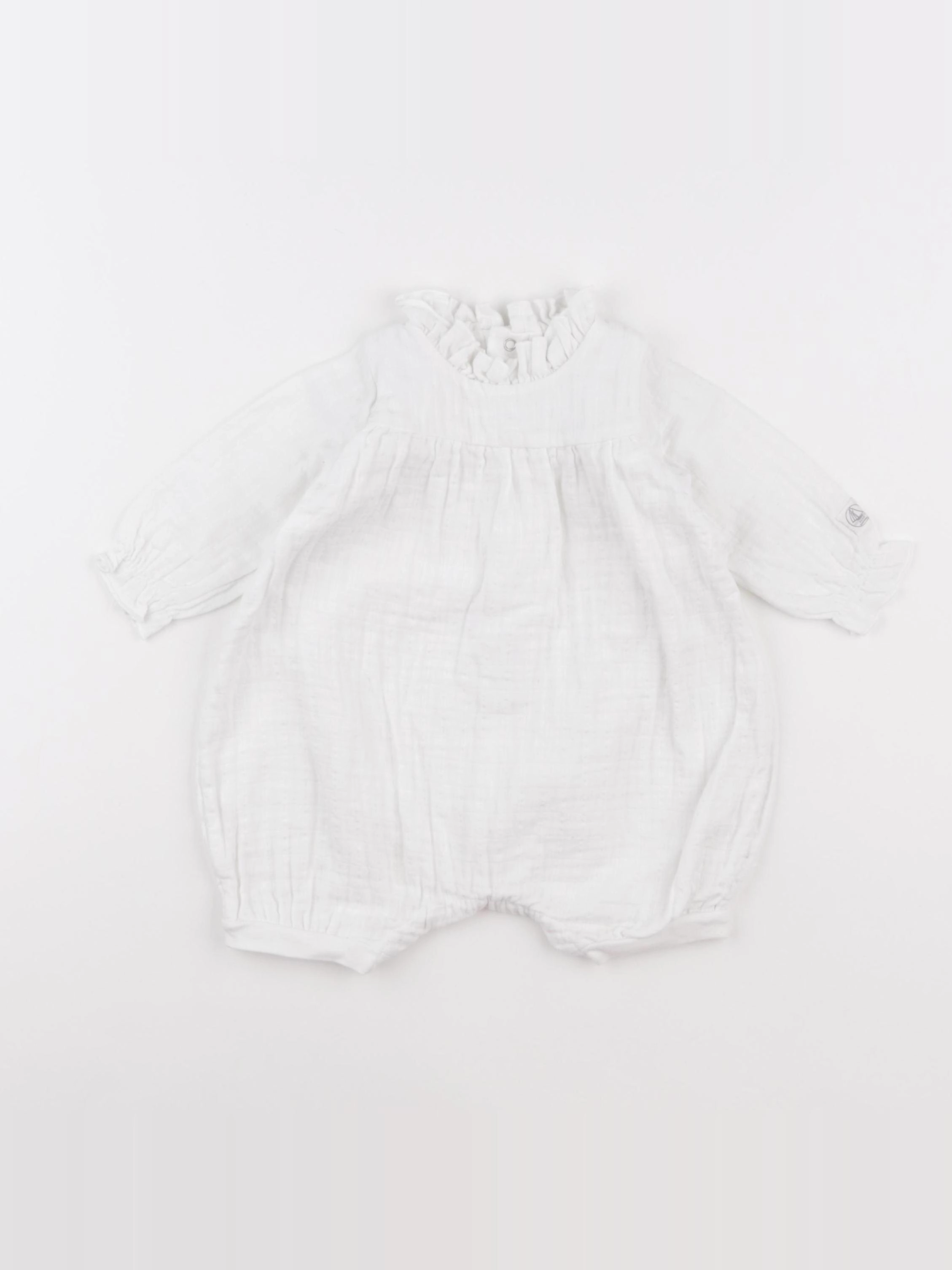Petit Bateau - combinaison blanc - 6 mois