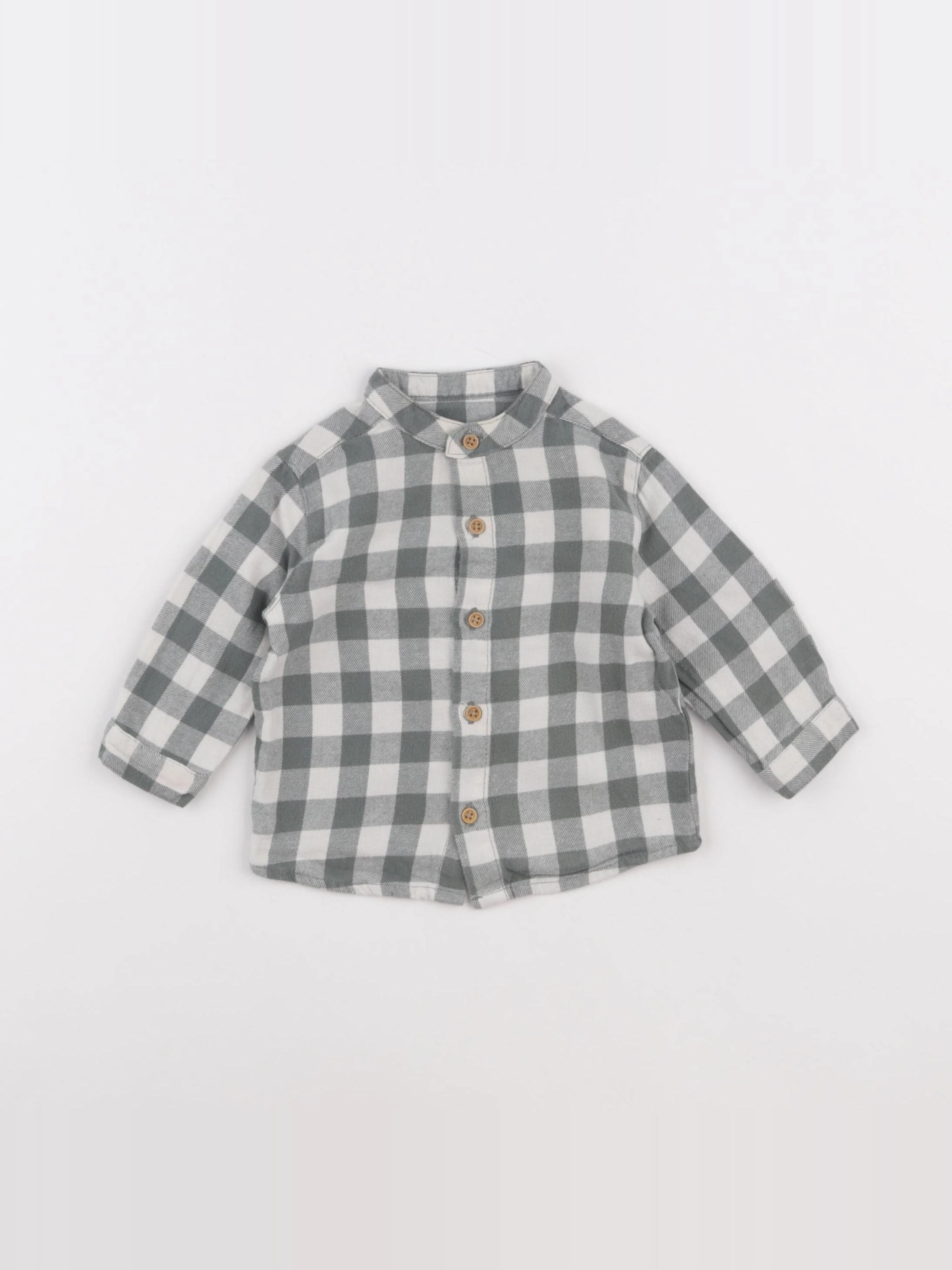 Boutchou - chemise vert - 6 mois