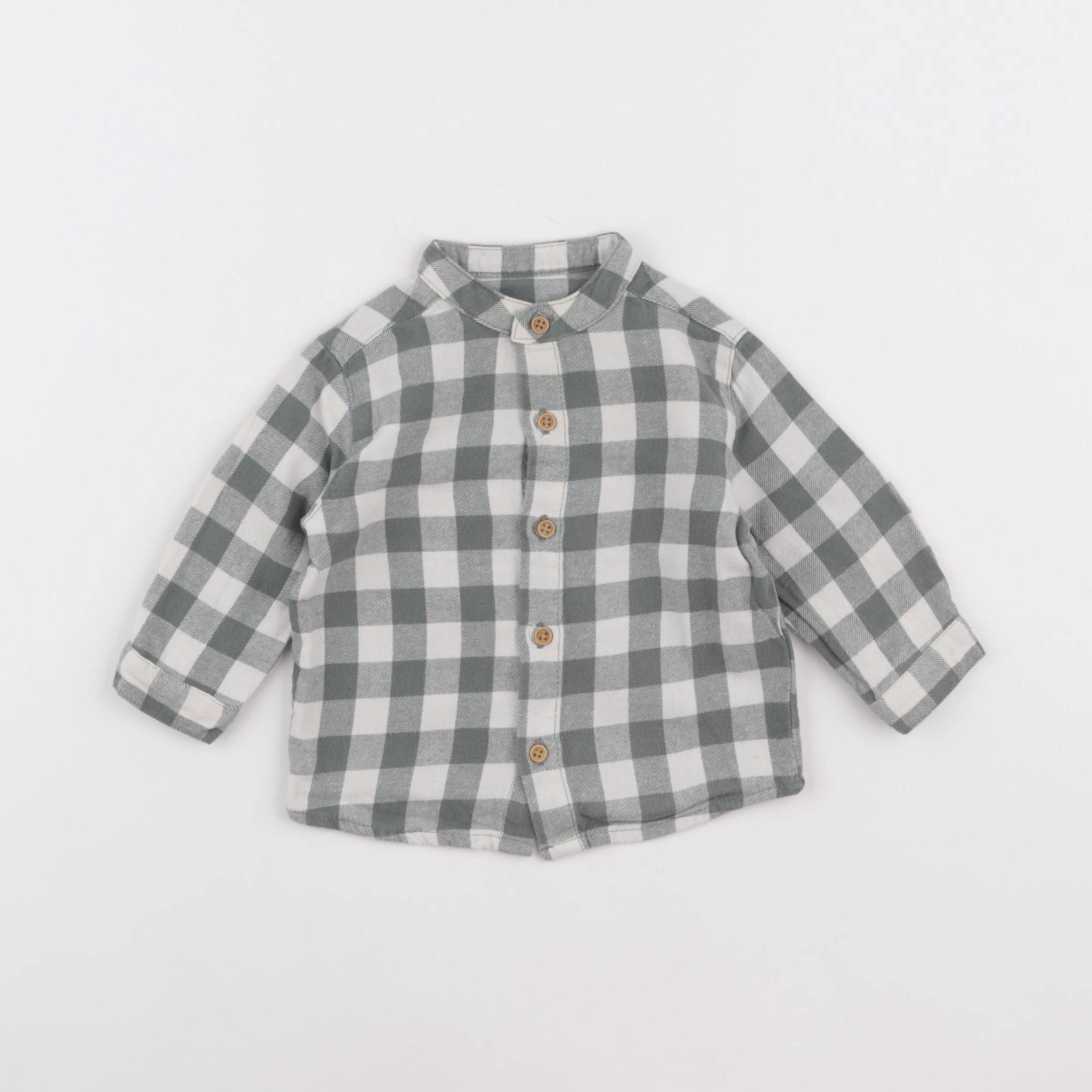 Boutchou - chemise vert - 6 mois
