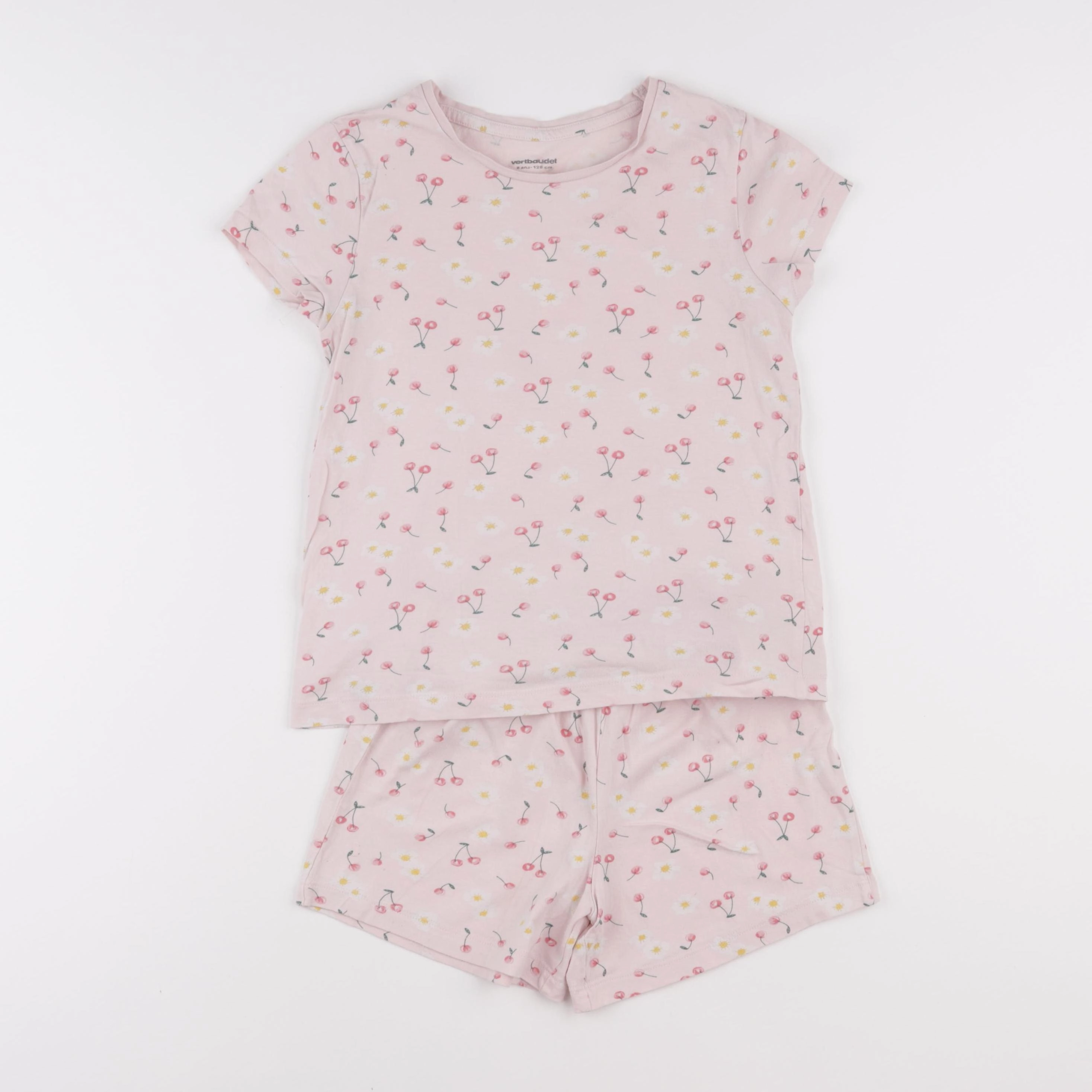 Vertbaudet - pyjama coton rose - 8 ans