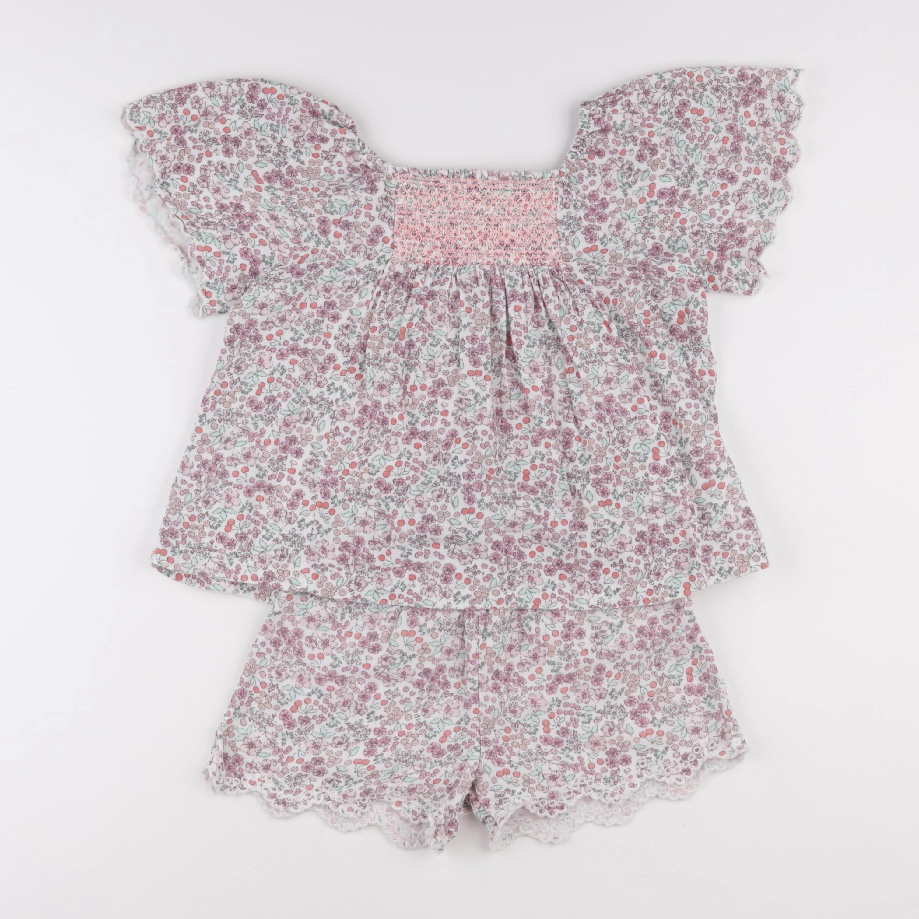 Vertbaudet - ensemble rose - 7 ans