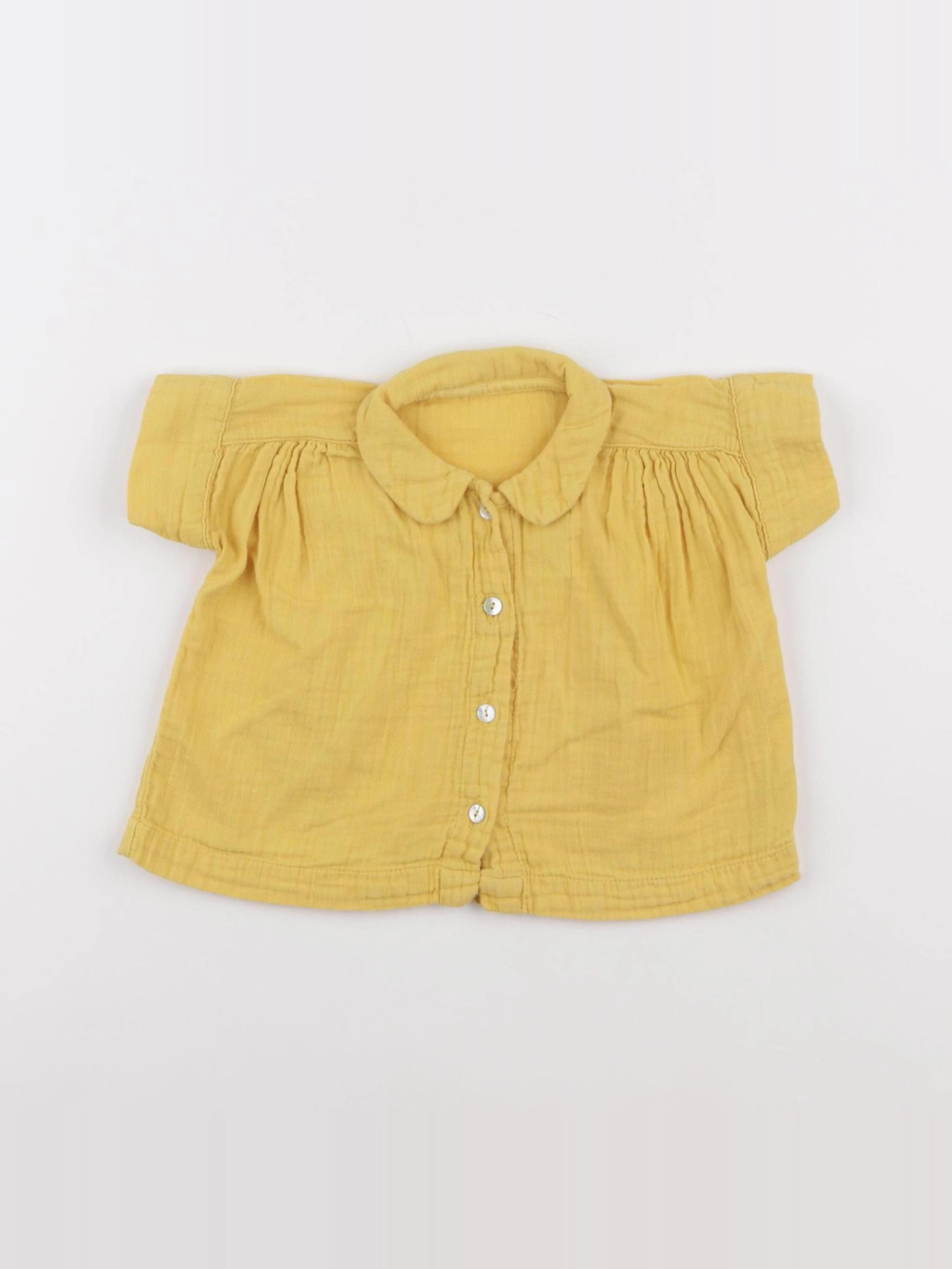 Poudre Organic - chemise jaune - 6 mois