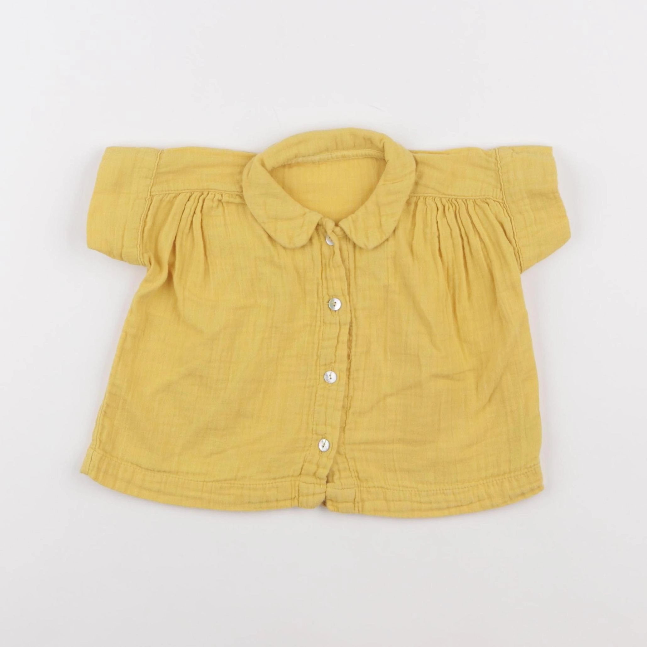 Poudre Organic - chemise jaune - 6 mois
