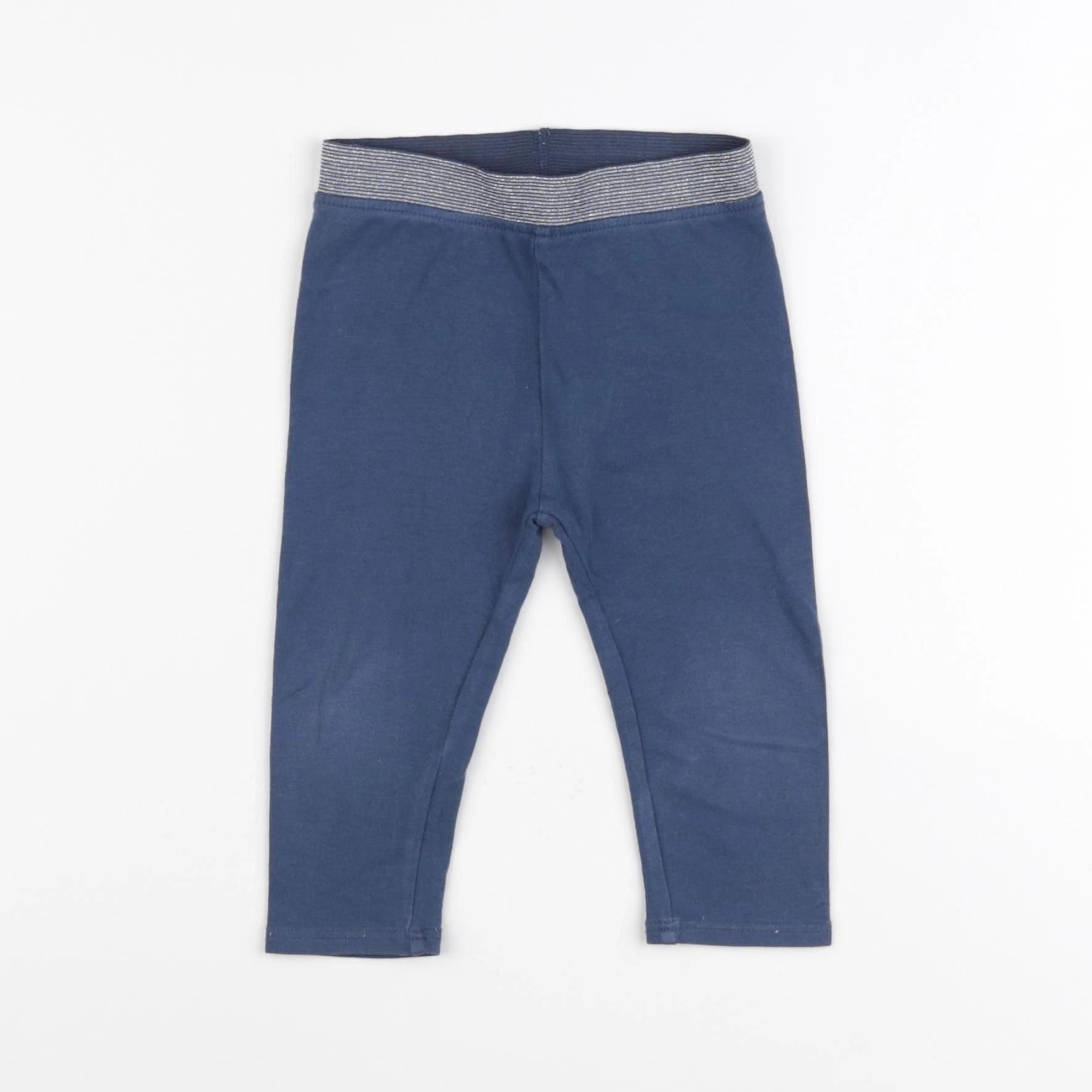 Vertbaudet - legging bleu - 12 mois
