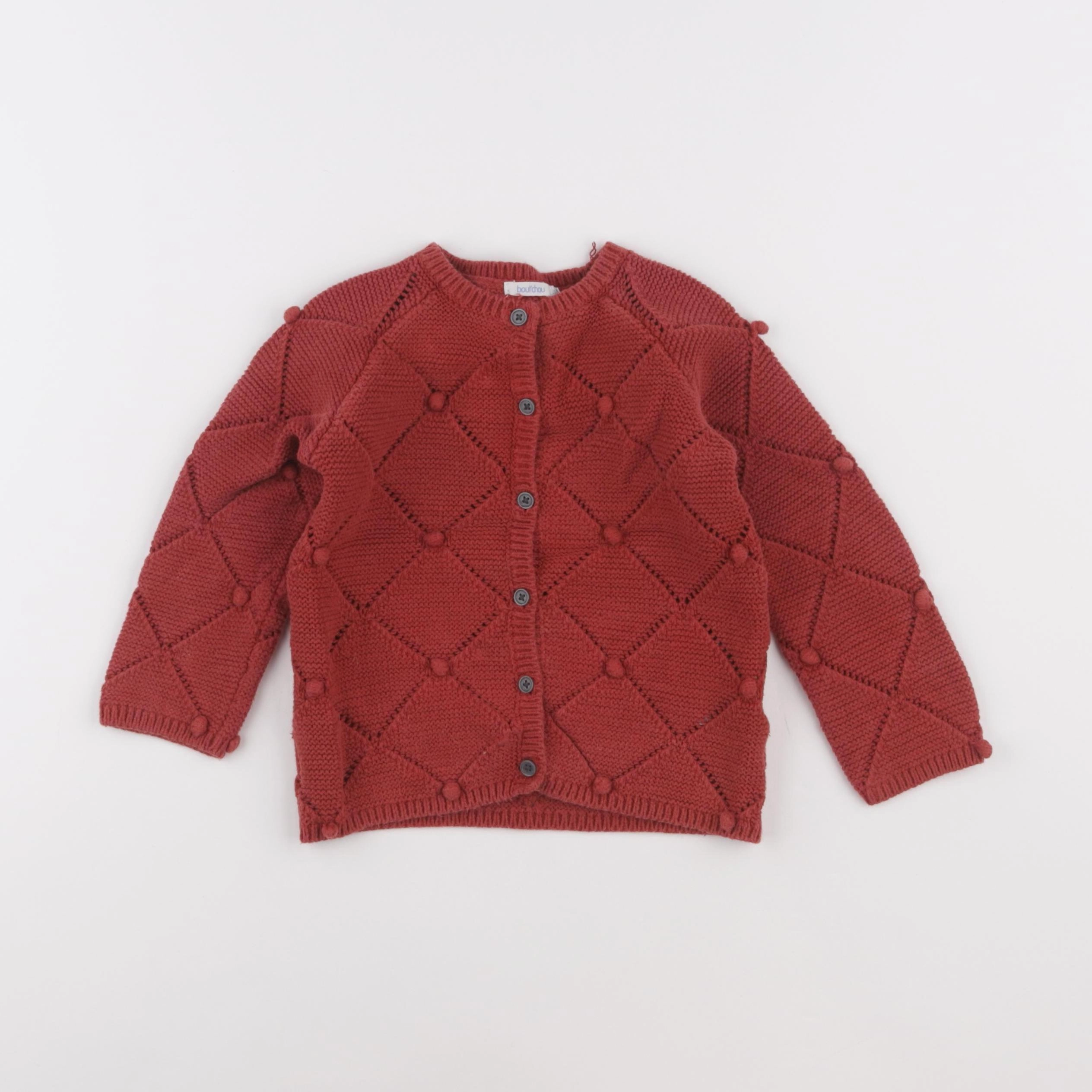 Boutchou - gilet rouge - 36 mois