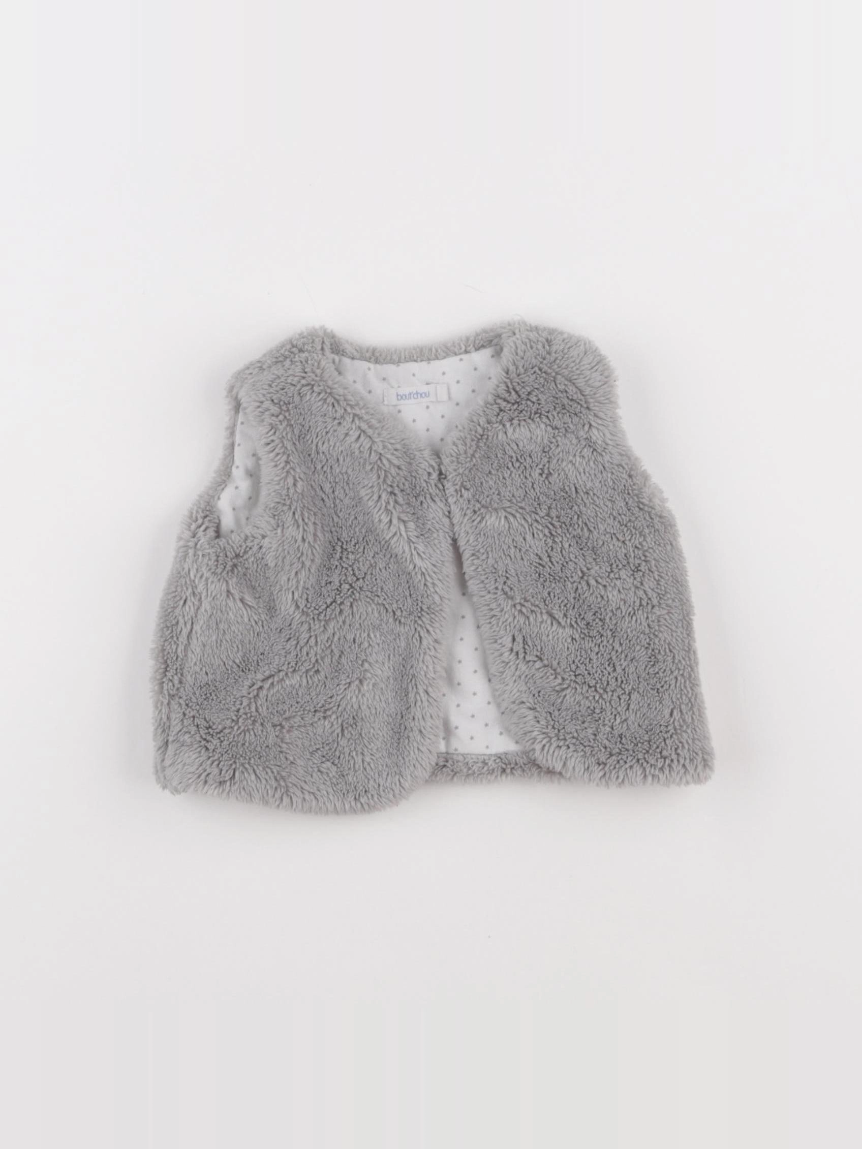 Boutchou - gilet gris - 3 mois