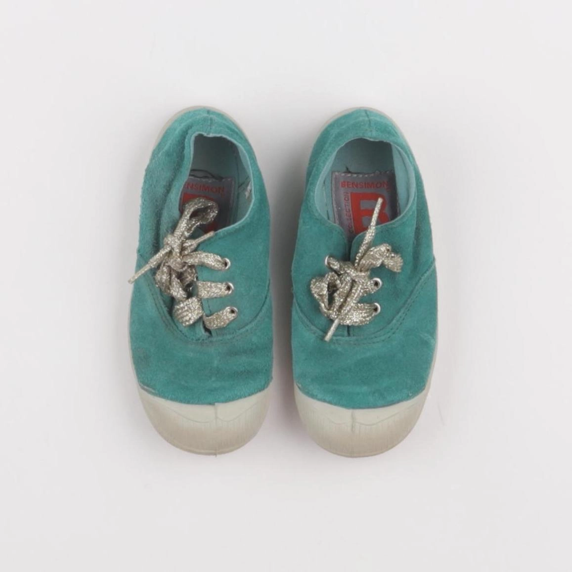 Bensimon - tennis à scratch/ lacets vert - pointure 26