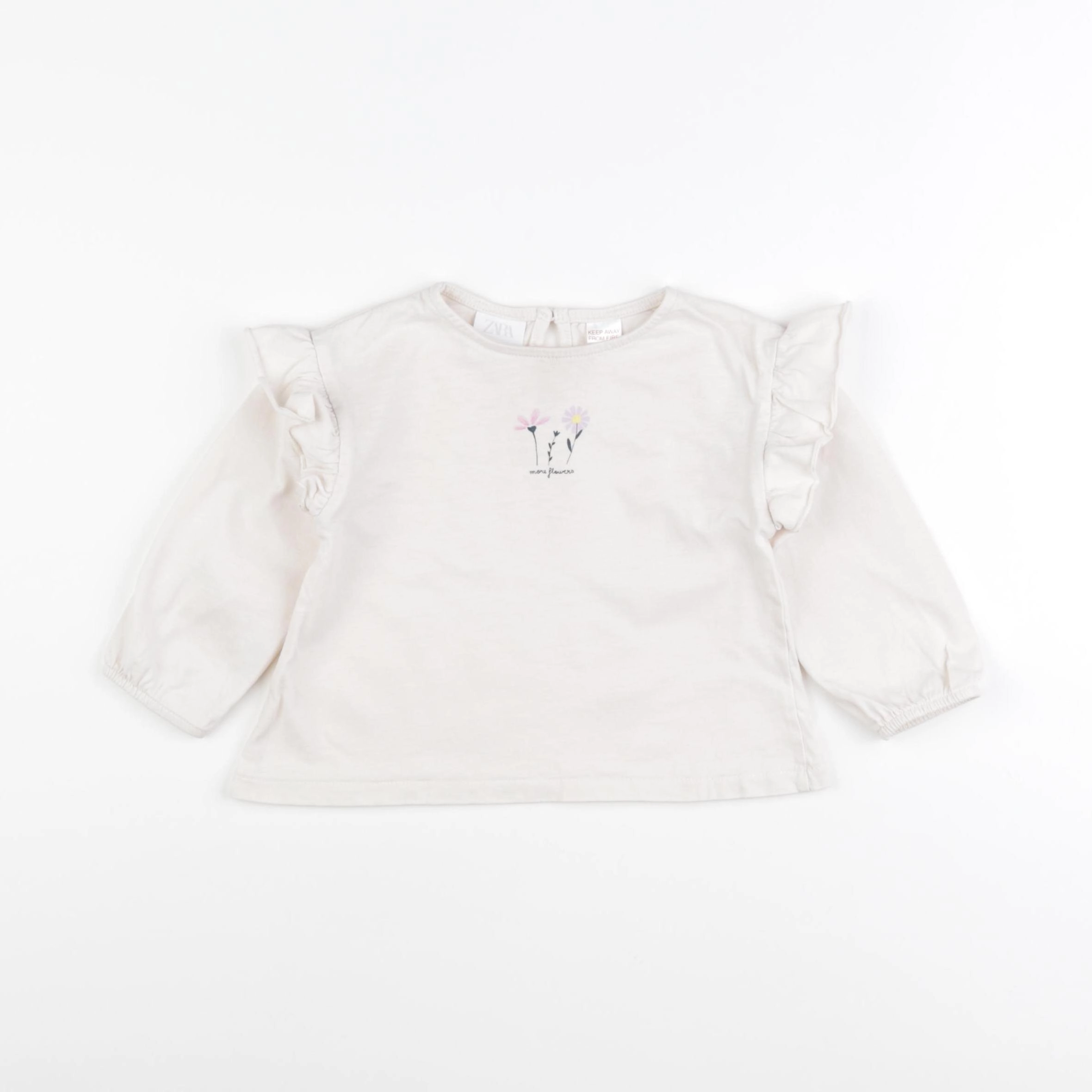 Zara - tee-shirt beige - 12/18 mois