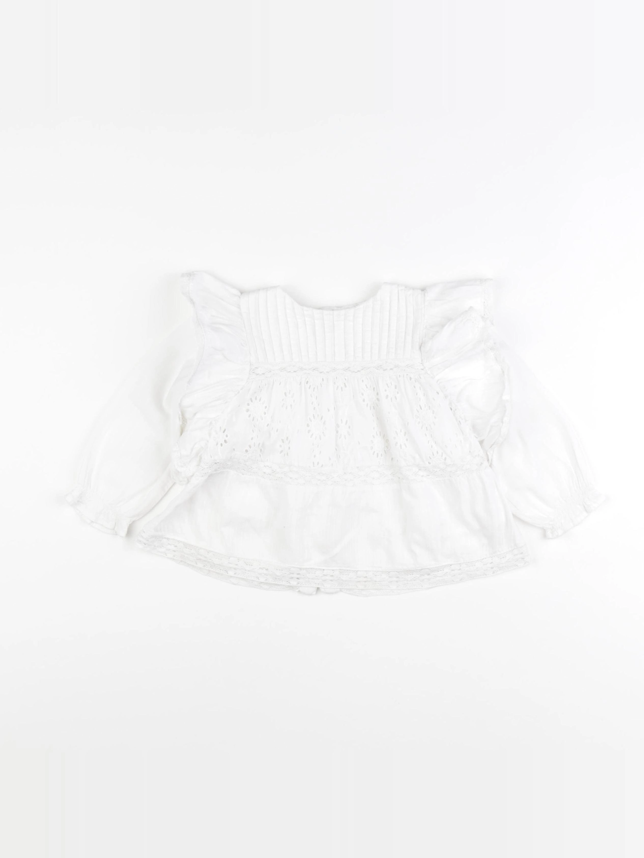 Zara - blouse blanc - 12/18 mois