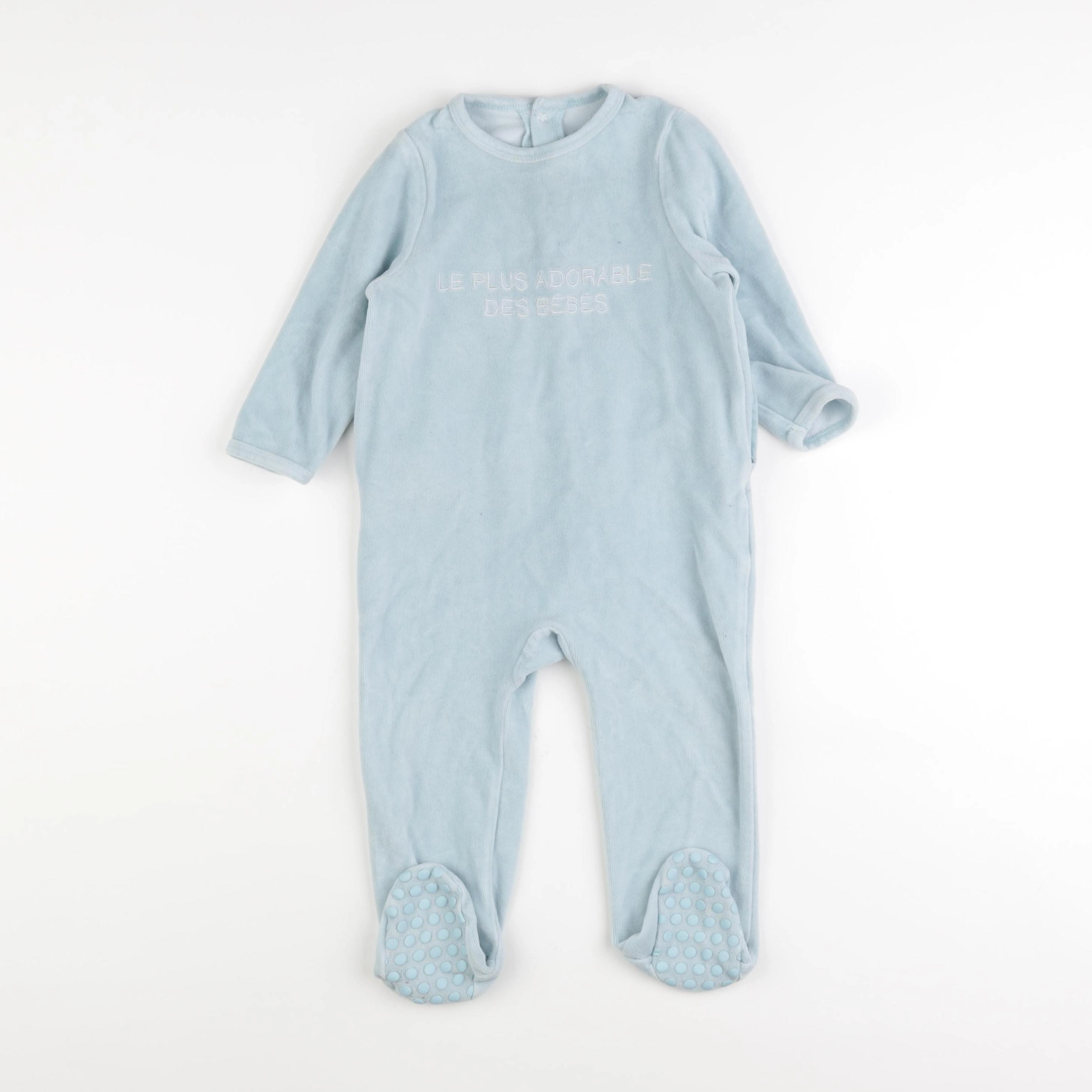 Vertbaudet - pyjama velours bleu - 18 mois