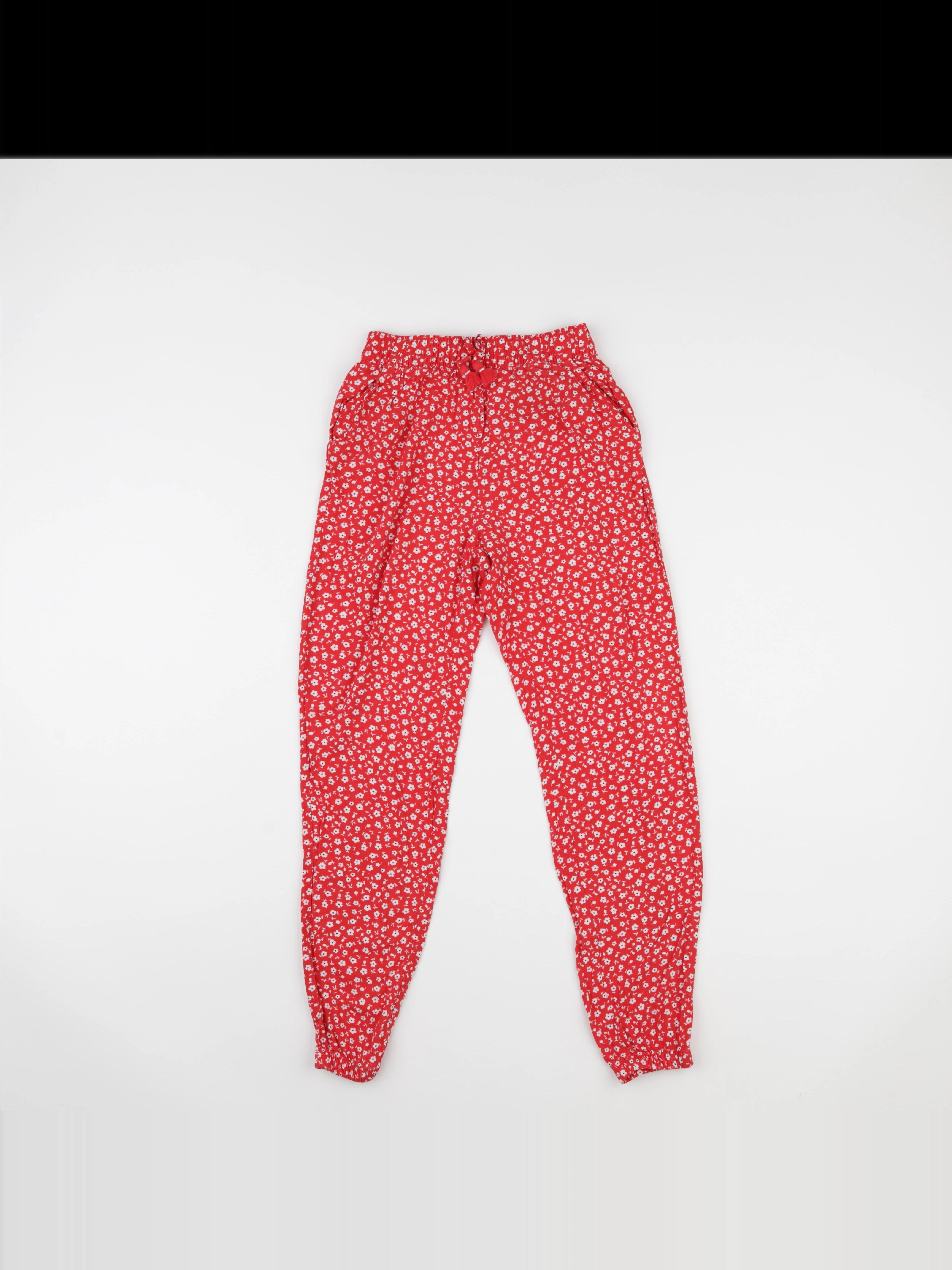 H&M - pantalon rouge - 9/10 ans