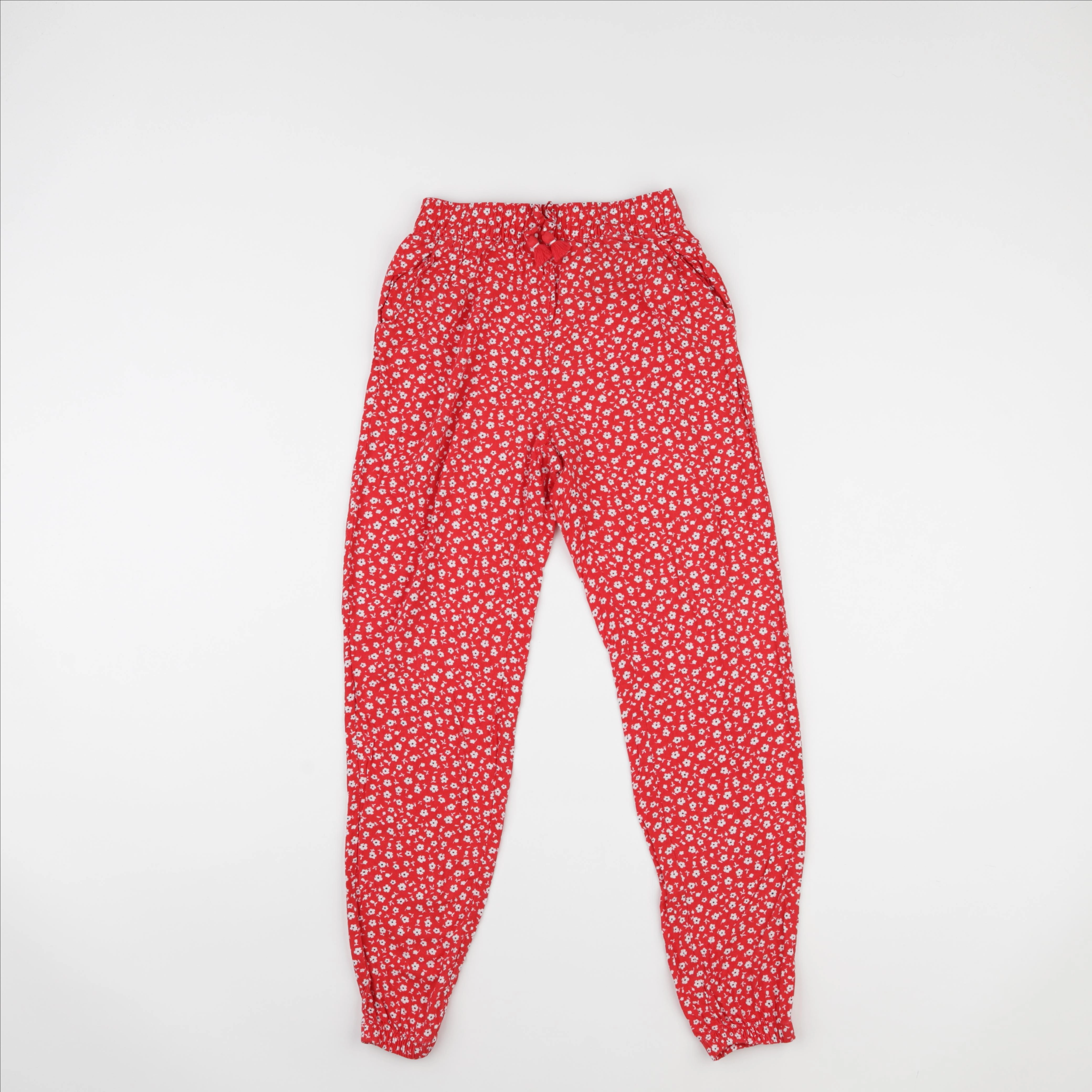 H&M - pantalon rouge - 9/10 ans