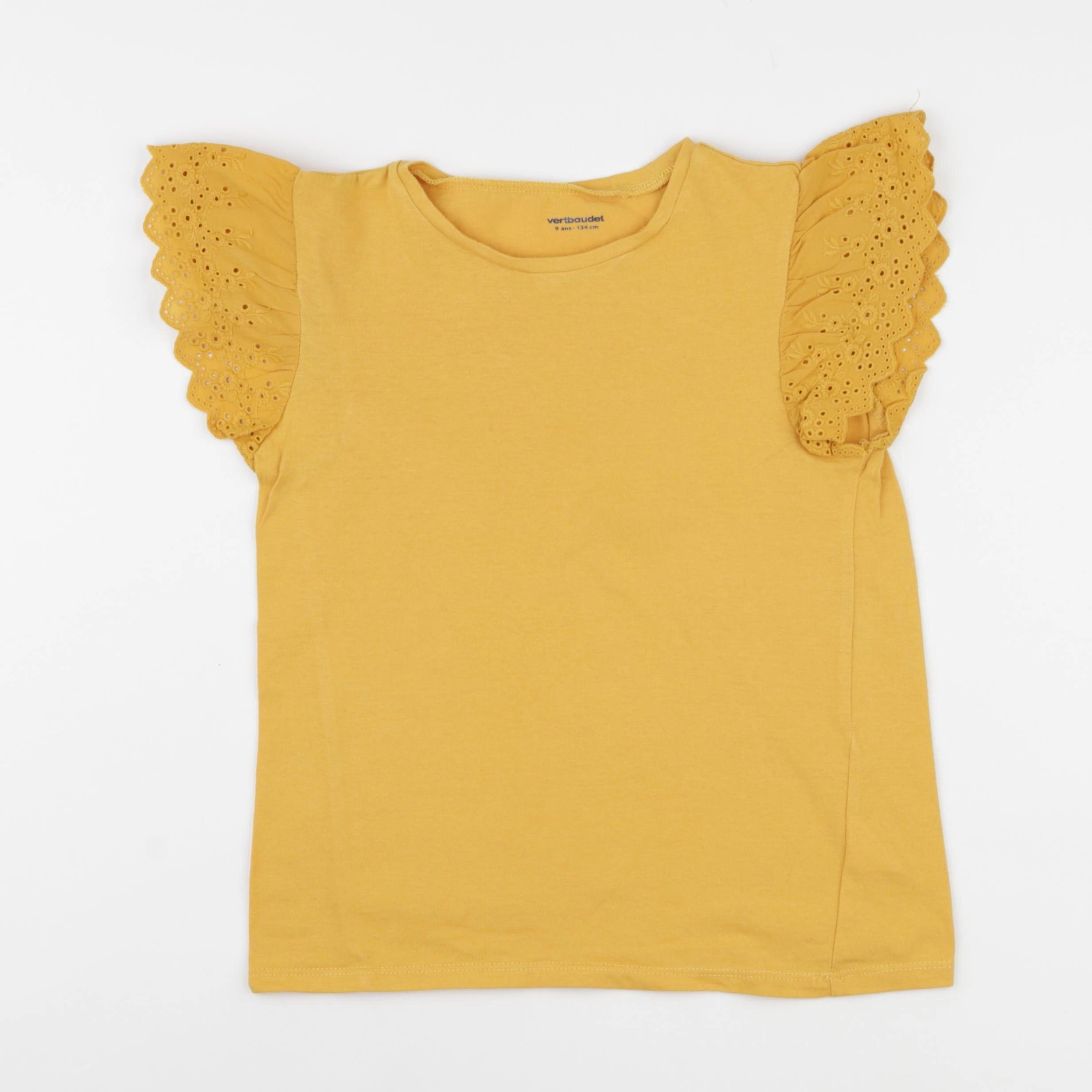 Vertbaudet - tee-shirt jaune - 9 ans