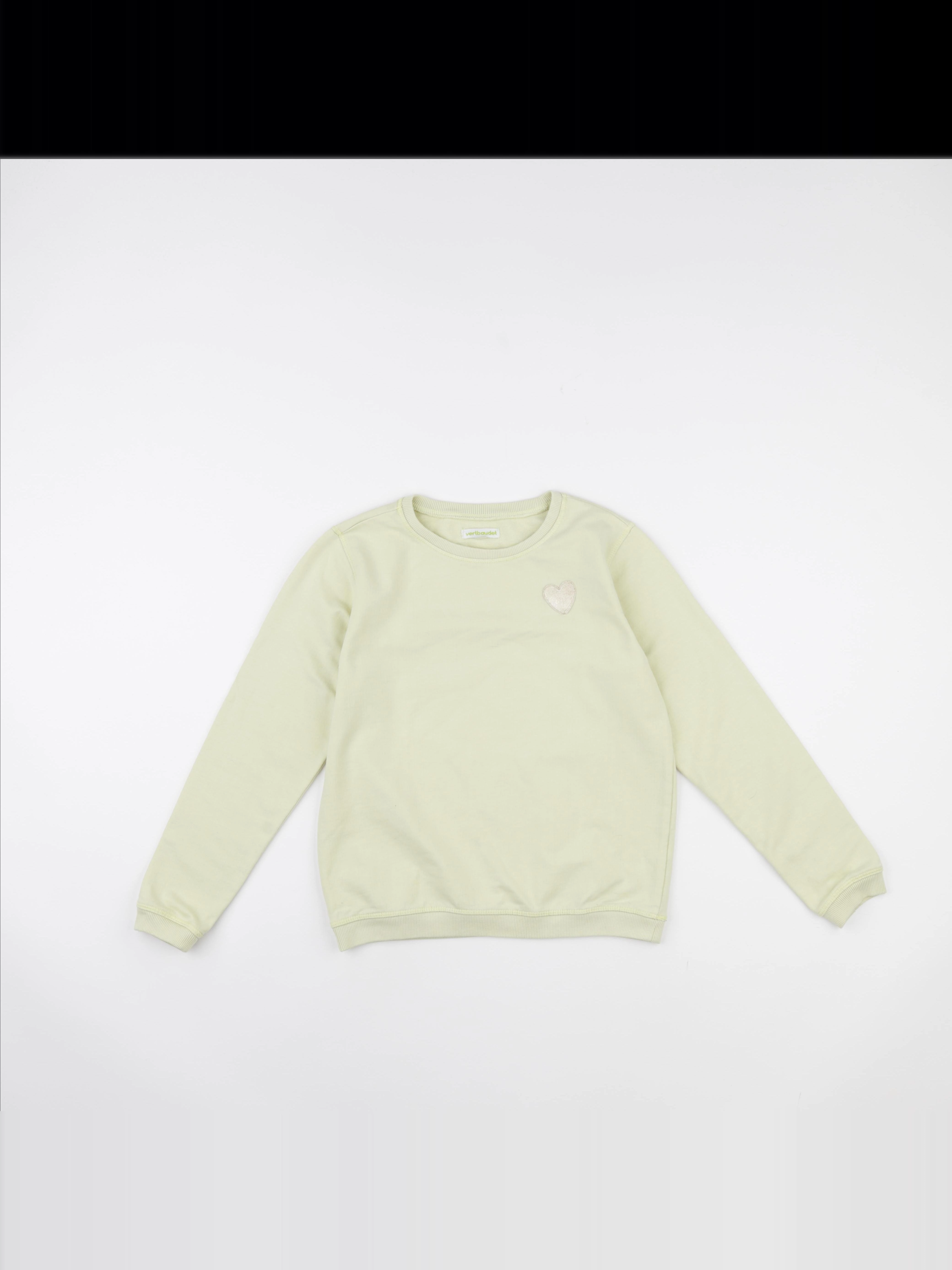 Vertbaudet - sweat jaune - 10 ans