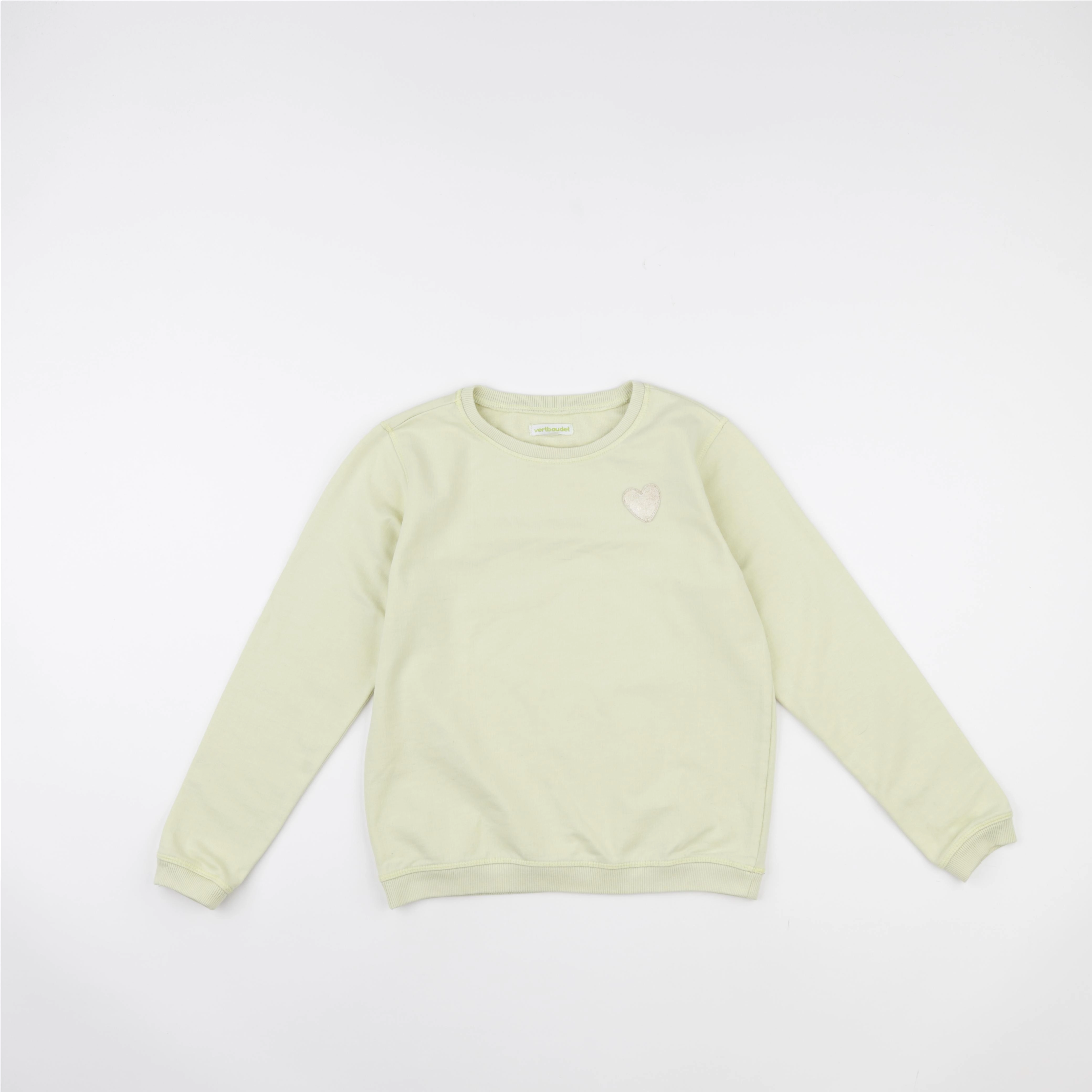 Vertbaudet - sweat jaune - 10 ans