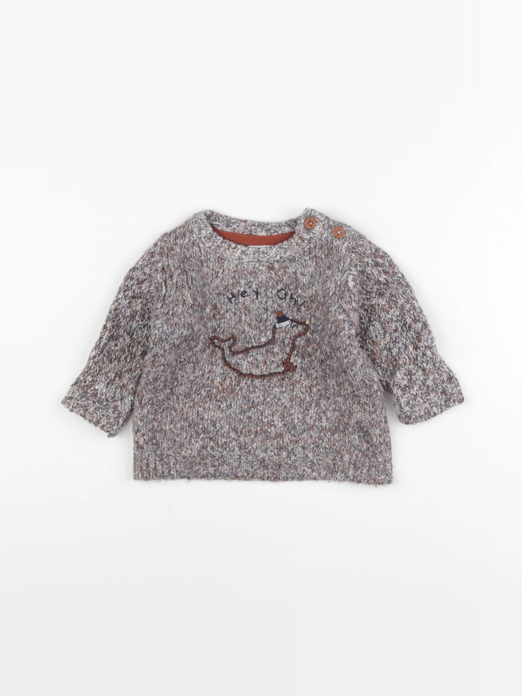 Tape à l'oeil - pull marron - 6 mois